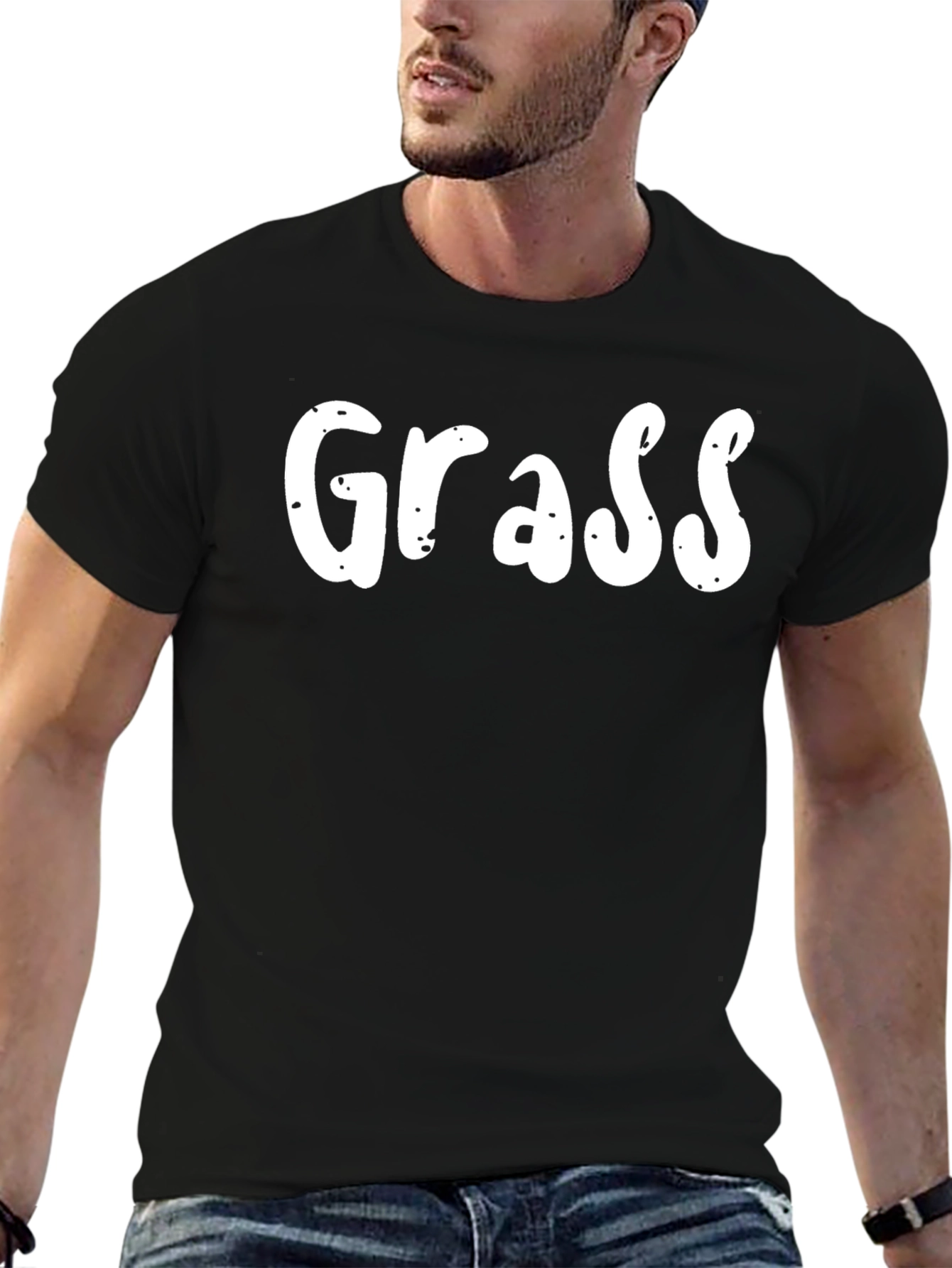 Grass Graphic Black T-Shirt