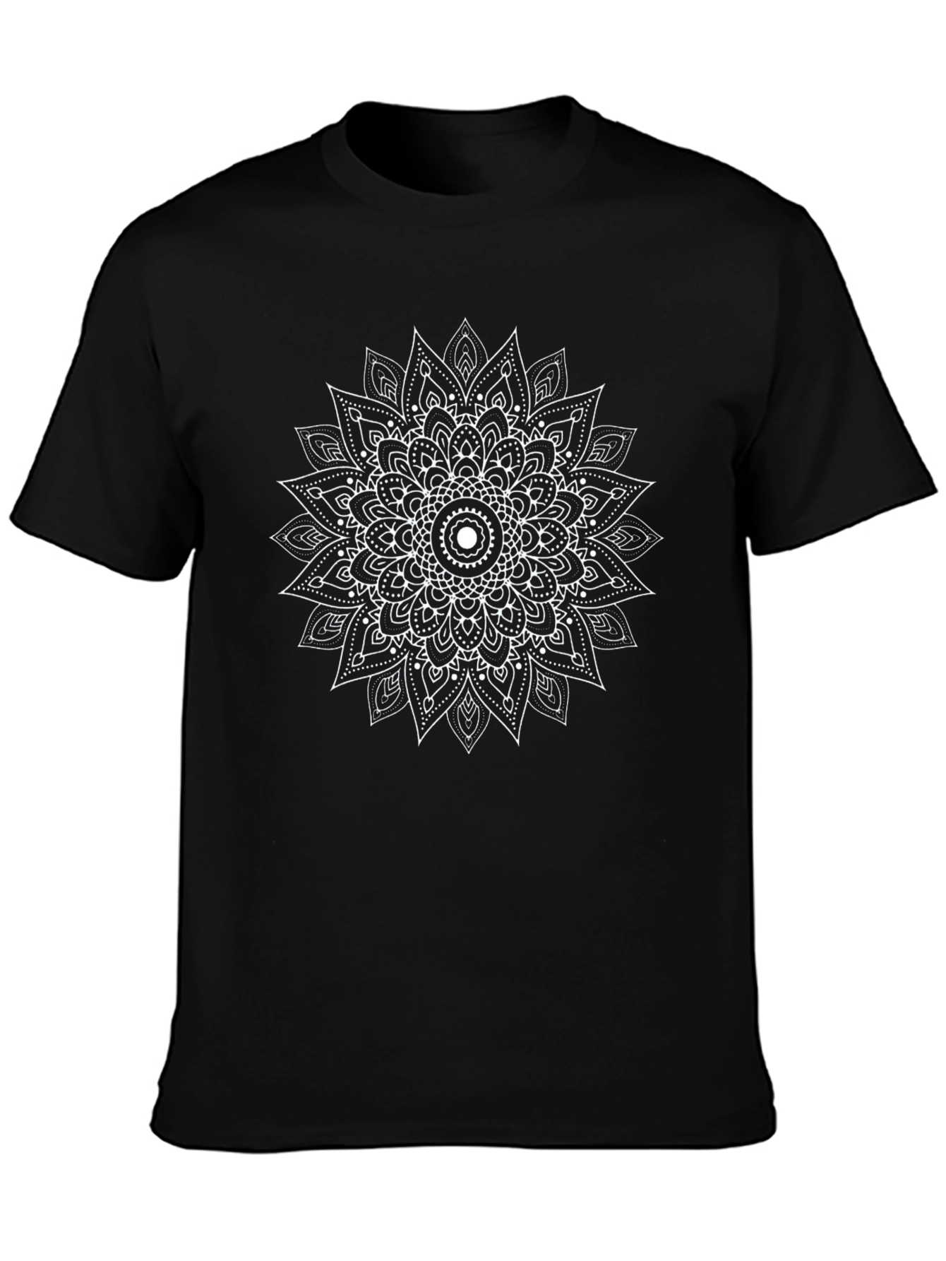 Mandala Graphic Tee - Stylish Black Cotton T-Shirt