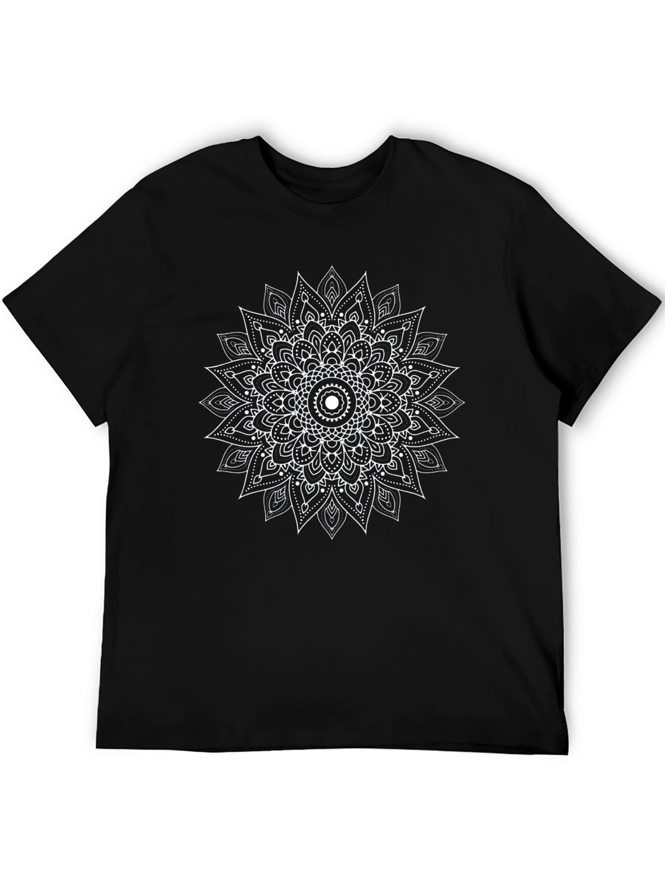 Mandala Graphic Tee - Stylish Black Cotton T-Shirt