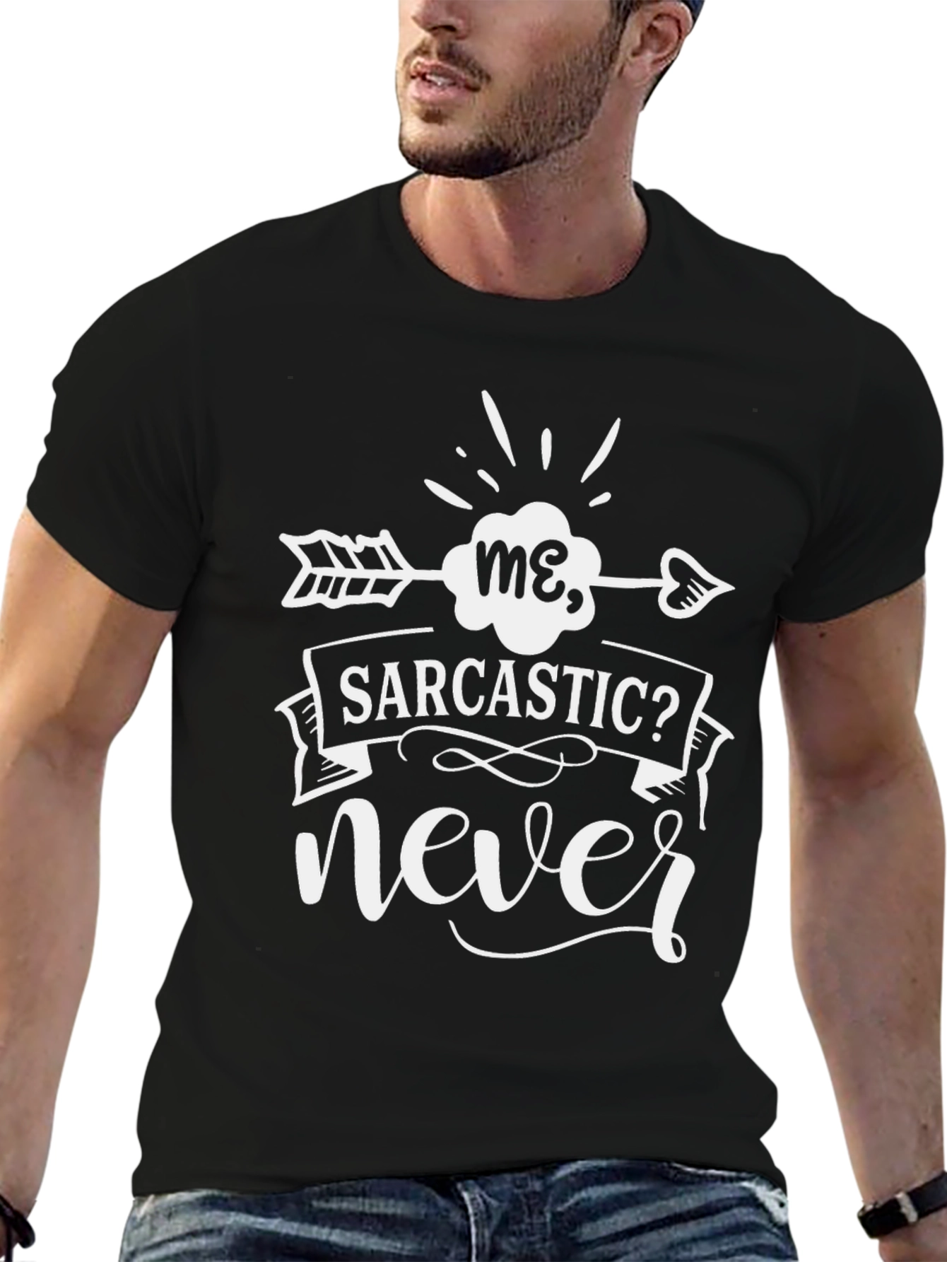 Funny Sarcastic Never Graphic T-Shirt