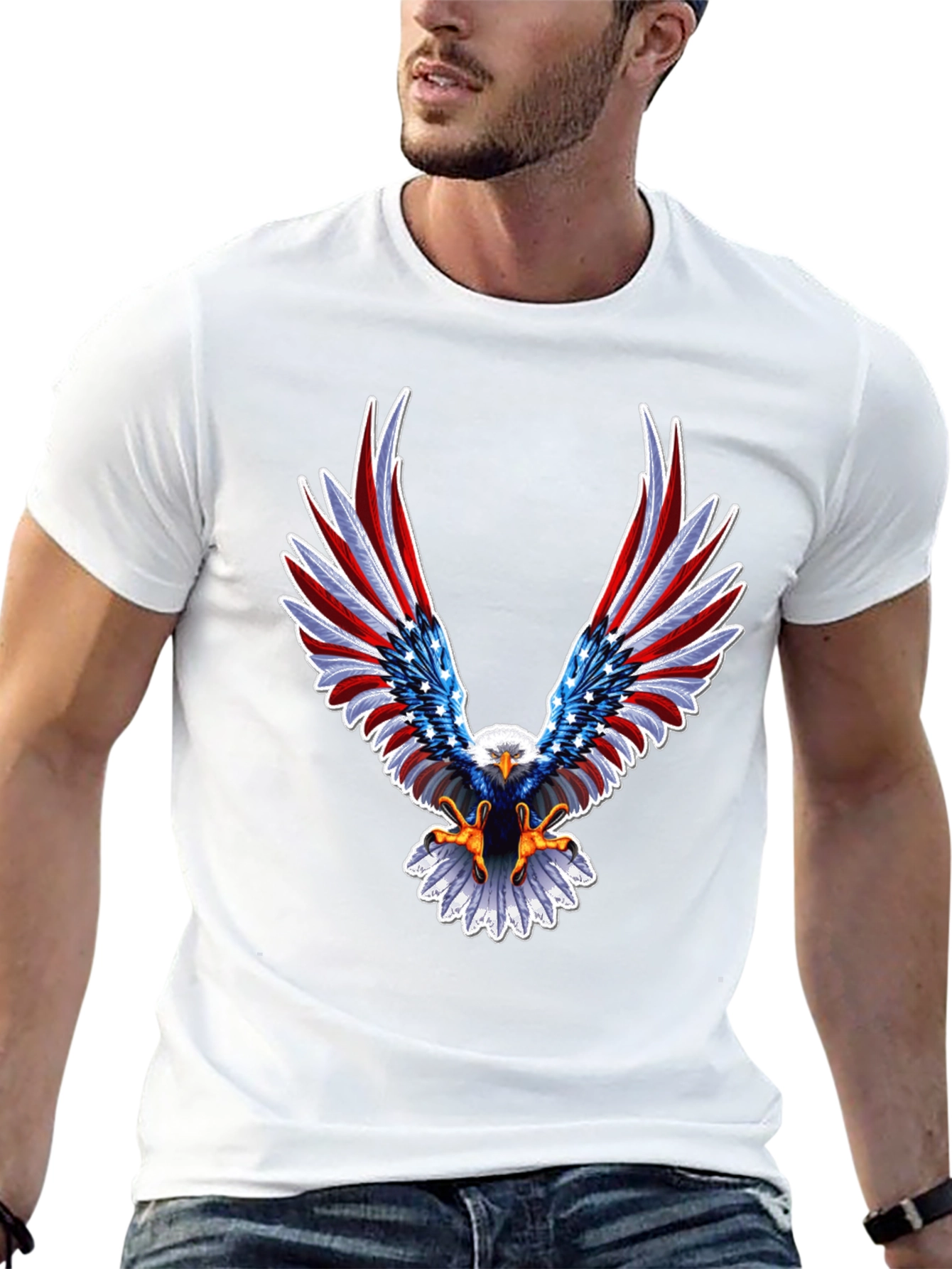 American Eagle Patriotic Graphic T-Shirt