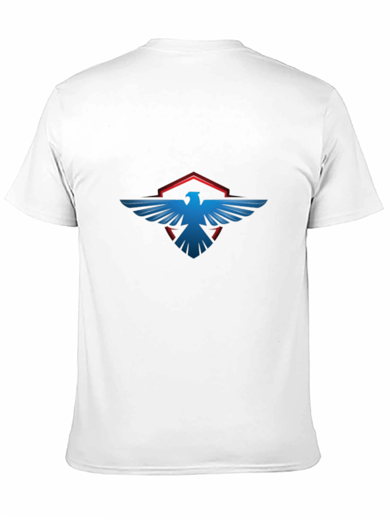 Mens Black T-Shirt with Eagle Crest Design