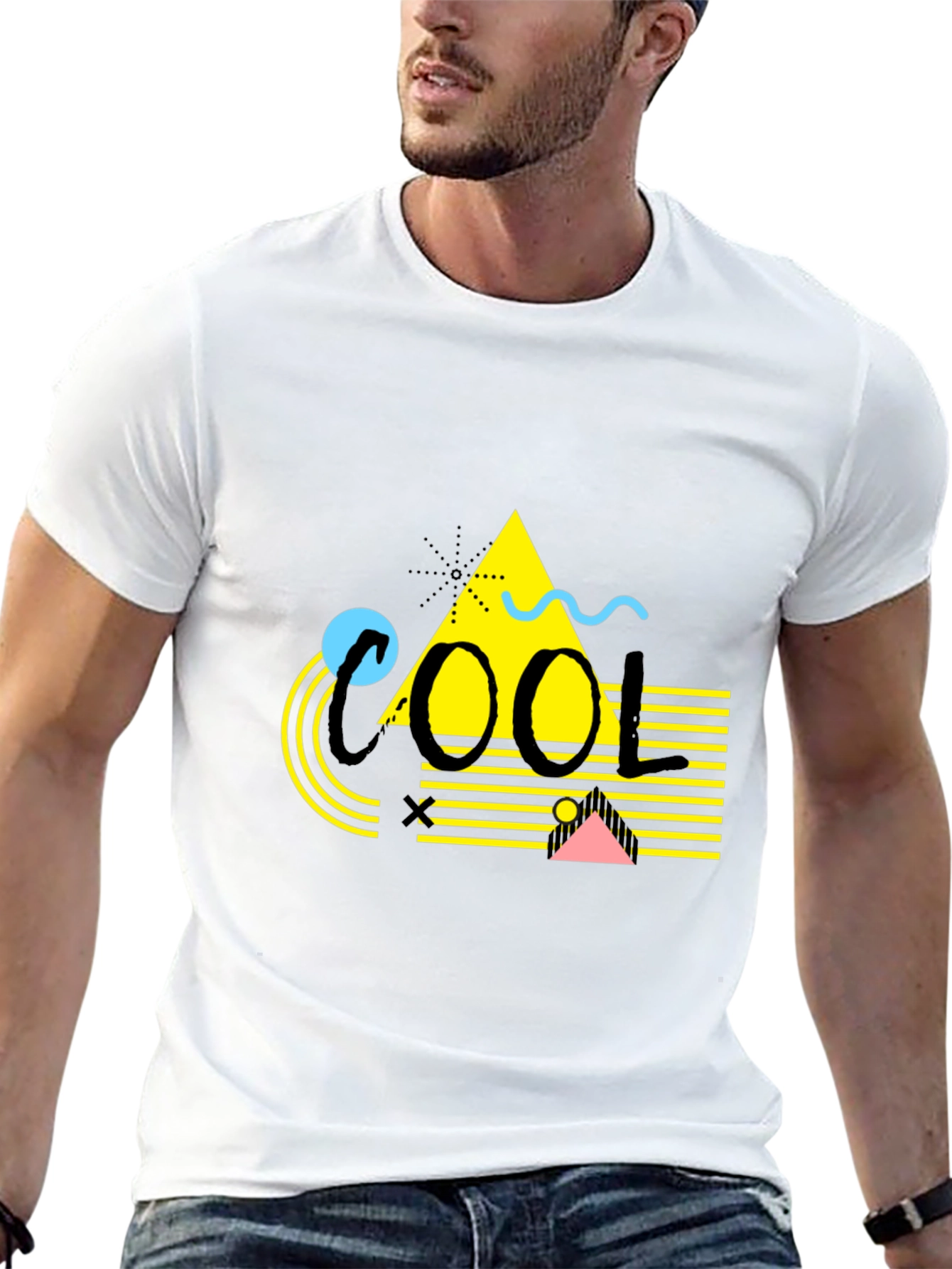 Cool Graphic Print Black T-Shirt