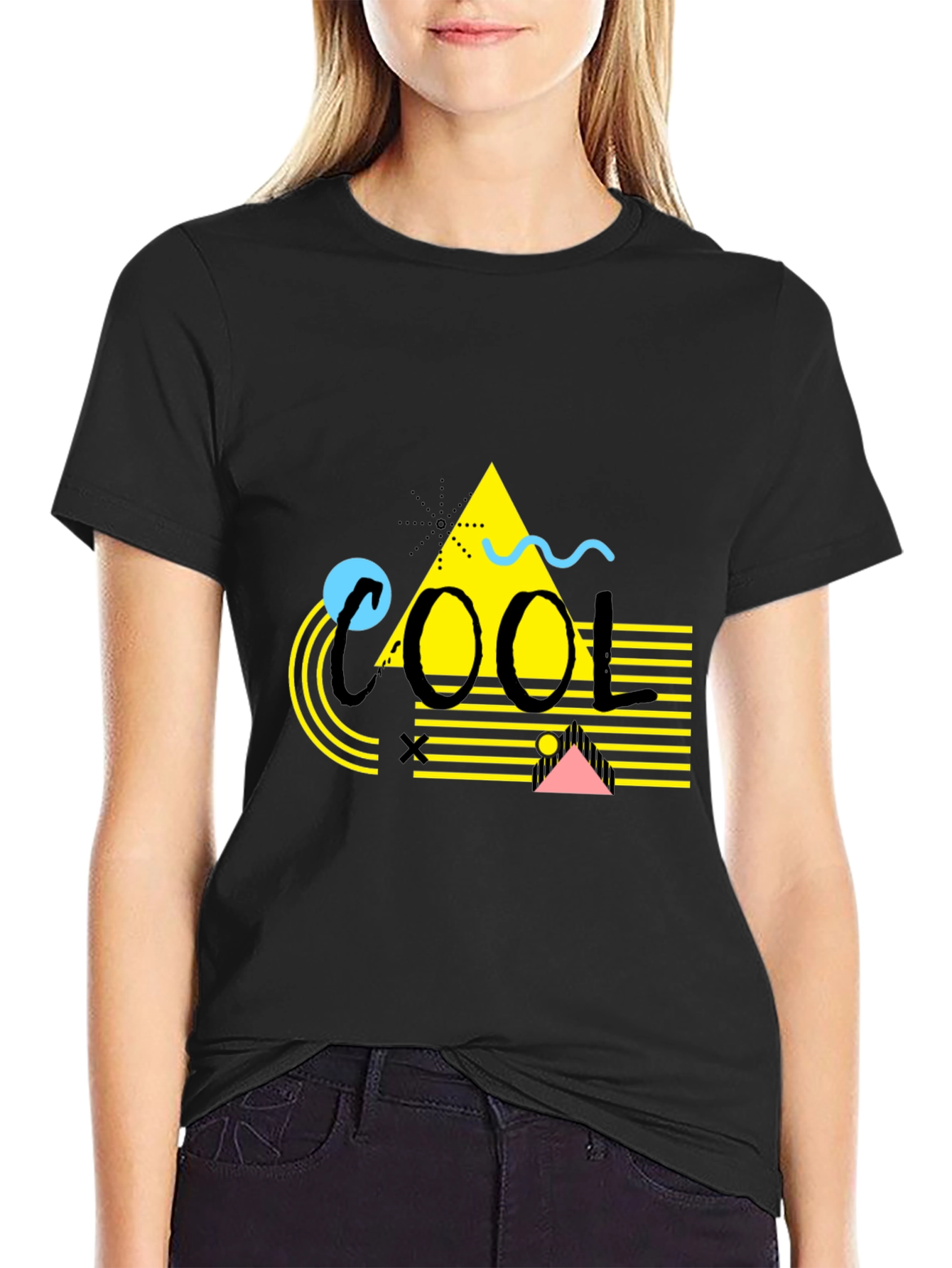 Cool Graphic Print Black T-Shirt
