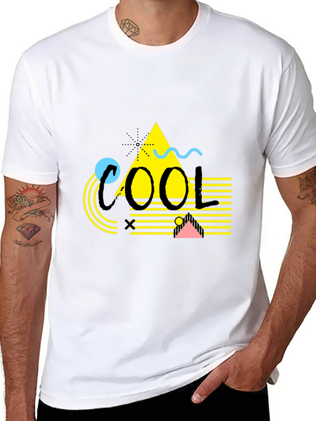 Cool Graphic Print Black T-Shirt
