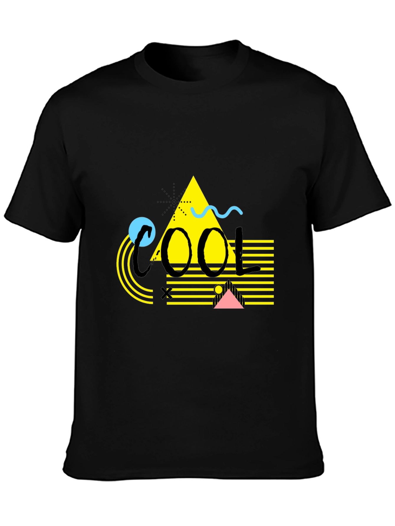 Cool Graphic Print Black T-Shirt