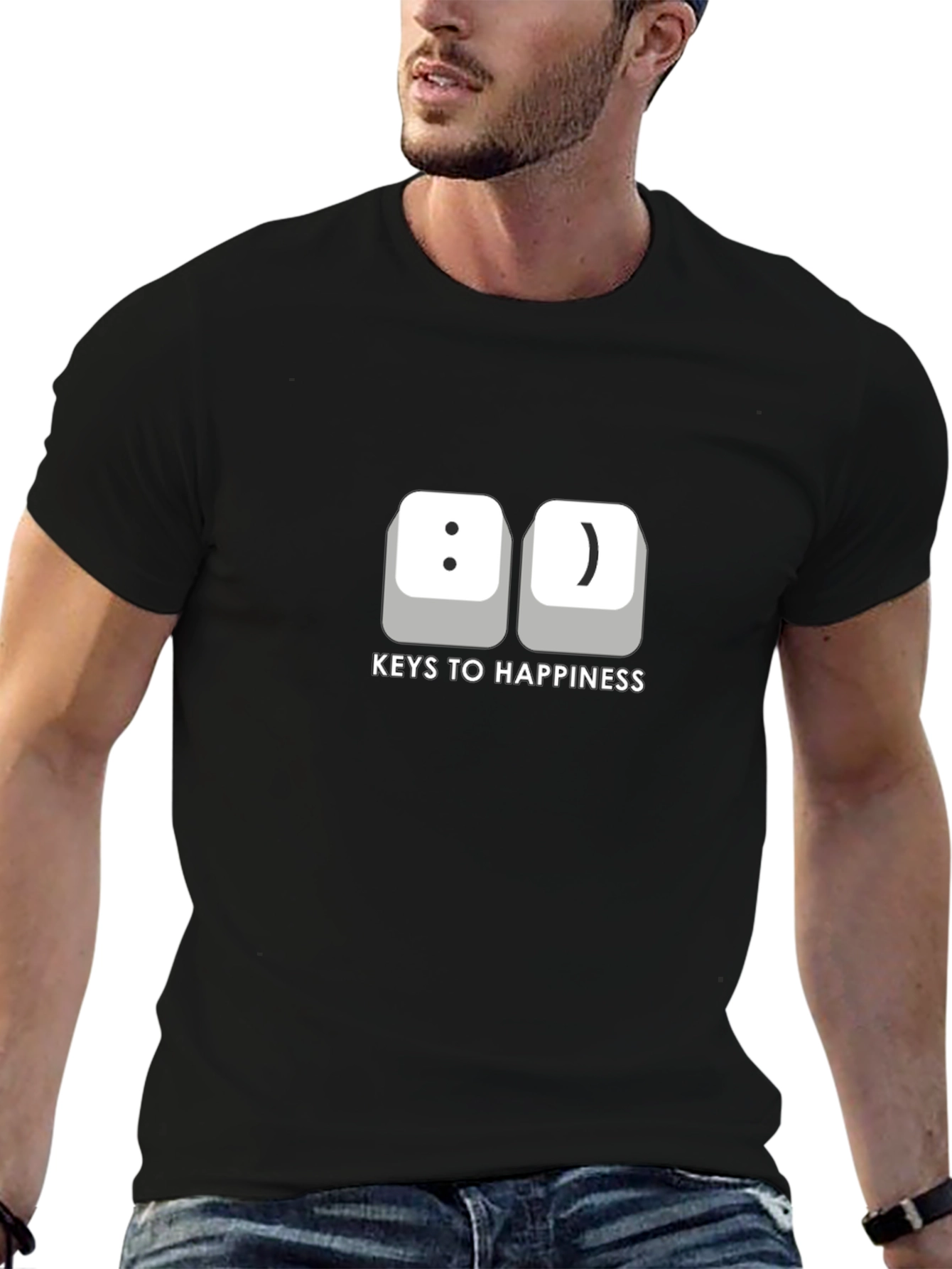 Keys to Happiness T-Shirt - Black