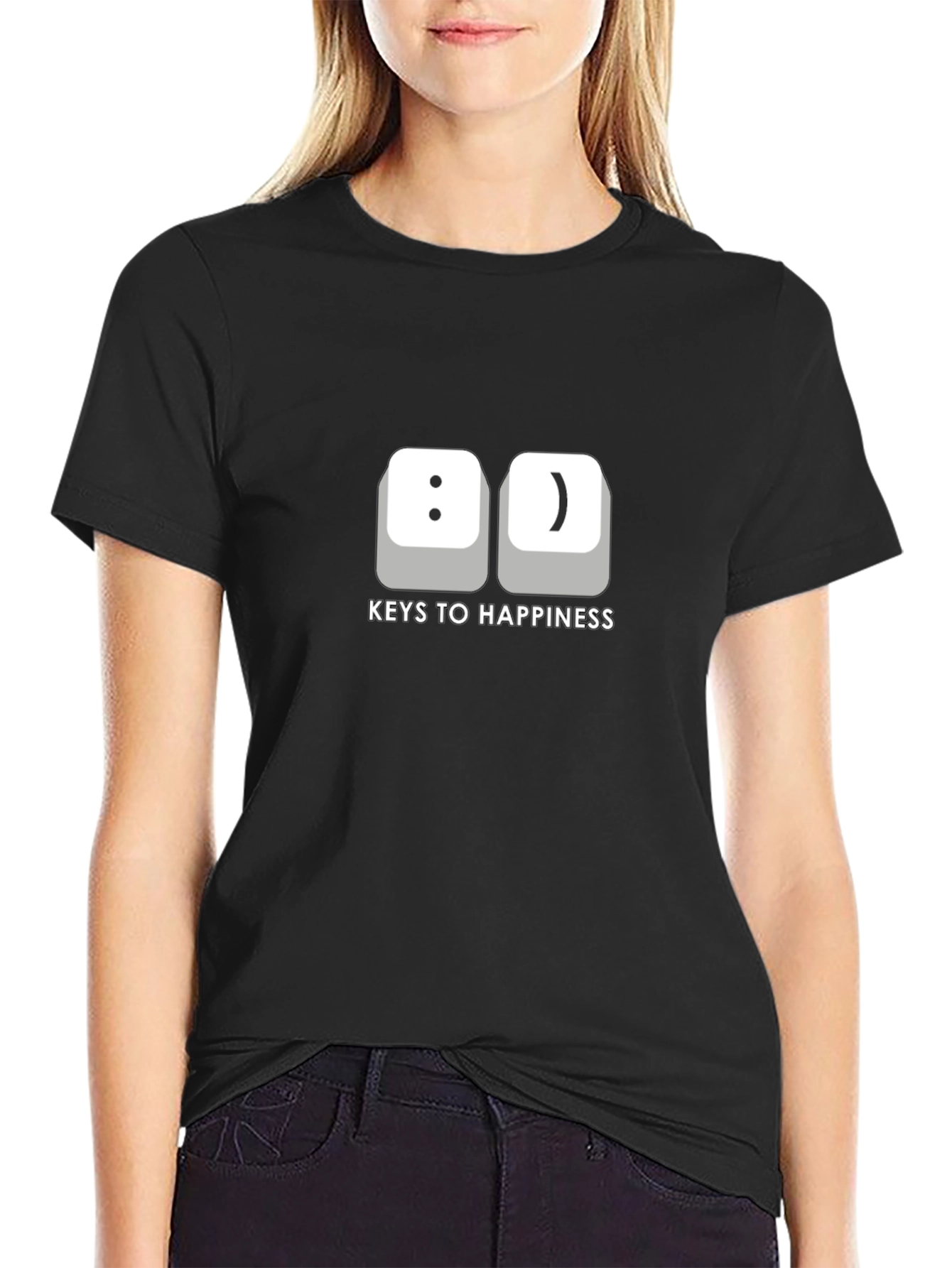 Keys to Happiness T-Shirt - Black