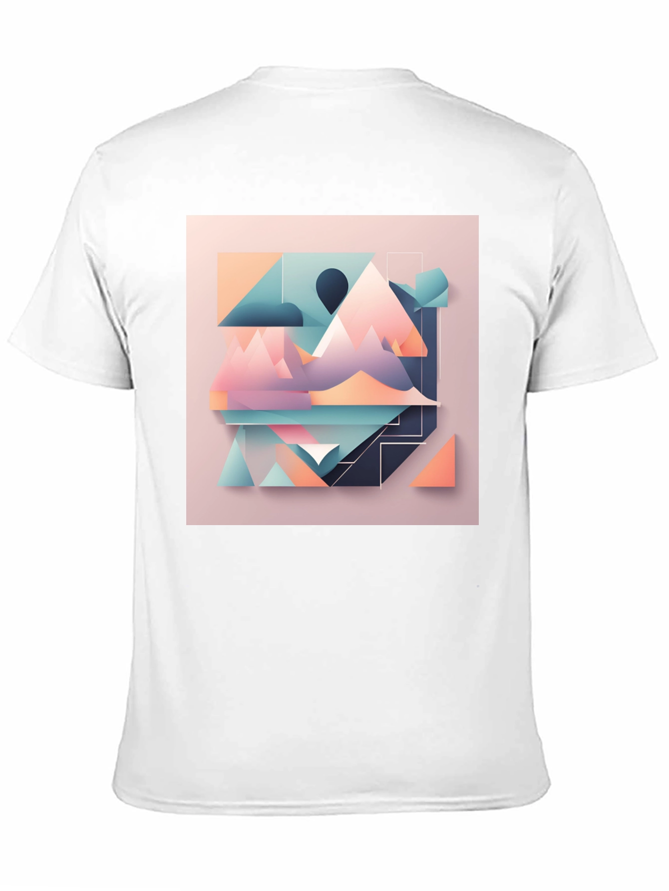 Geometric Mountain Graphic Tee - Modern Design T-Shirt