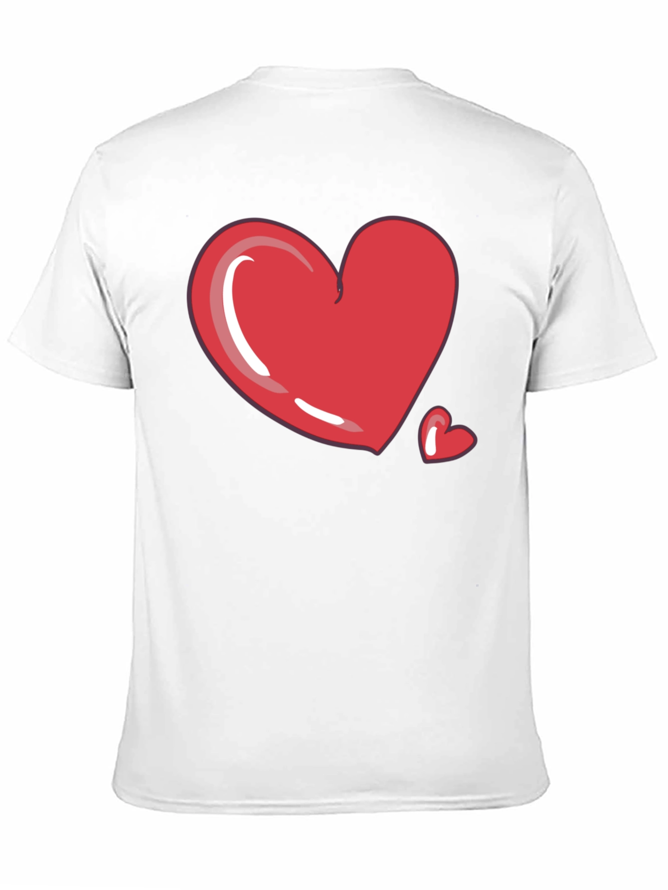 Heart Graphic Tee - Black Casual T-Shirt