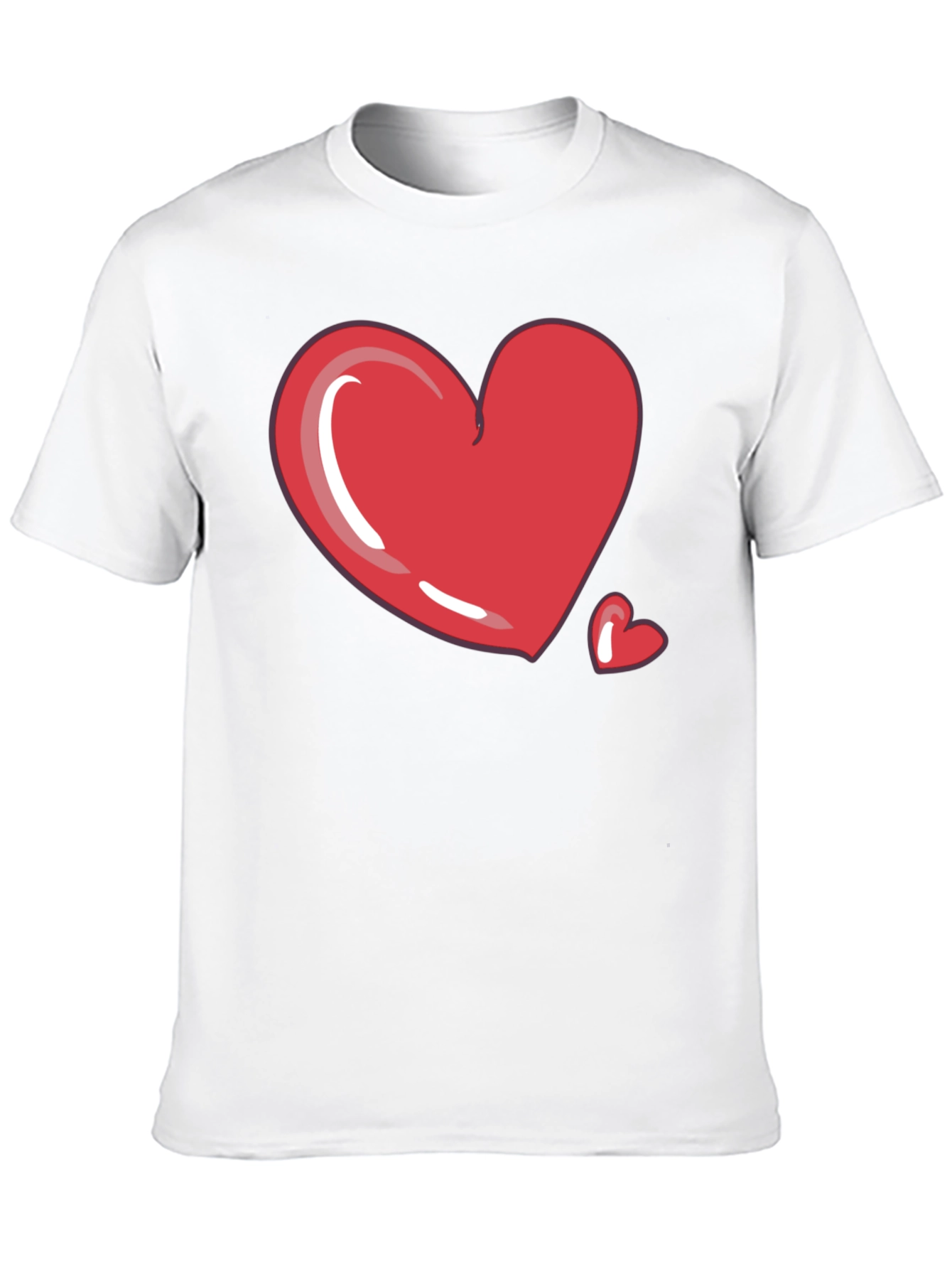 Heart Graphic Tee - Black Casual T-Shirt