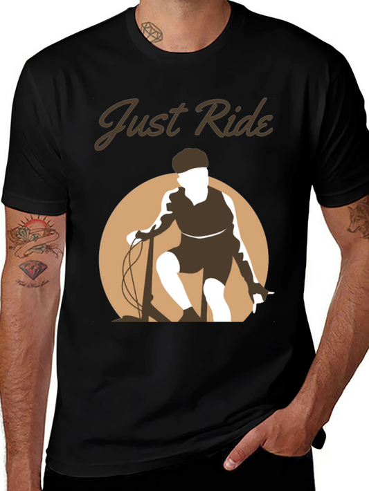 Just Ride Black Graphic Tee