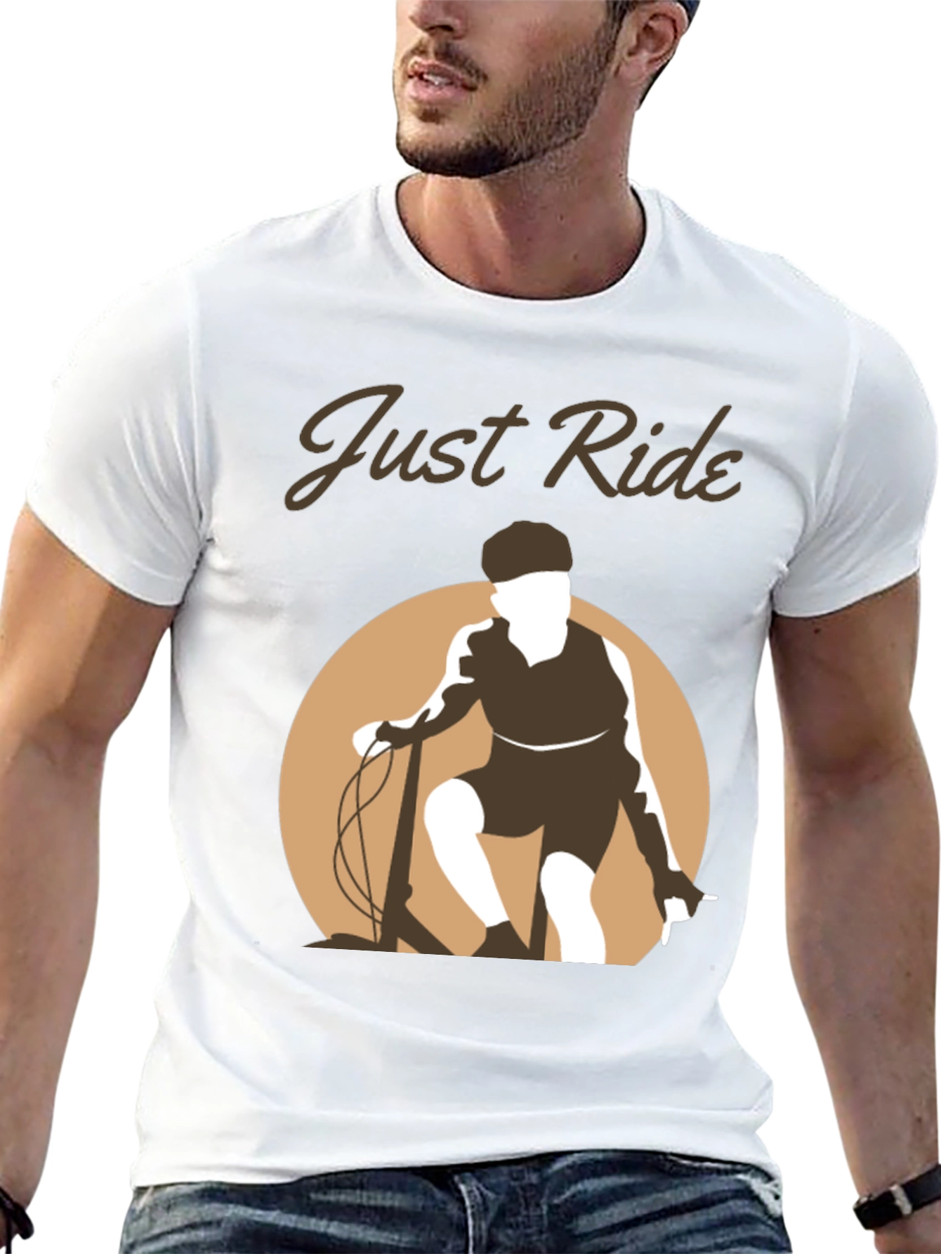 Just Ride Black Graphic Tee