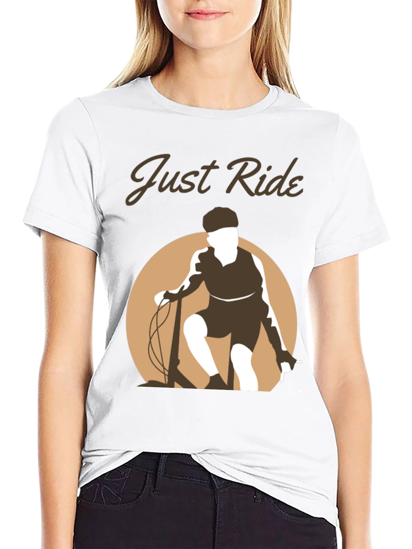 Just Ride Black Graphic Tee