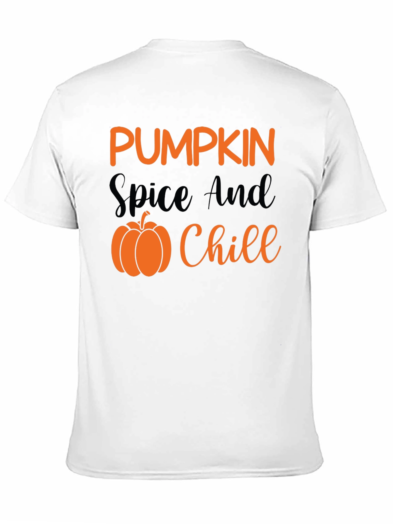 Pumpkin Spice & Chill Black T-Shirt