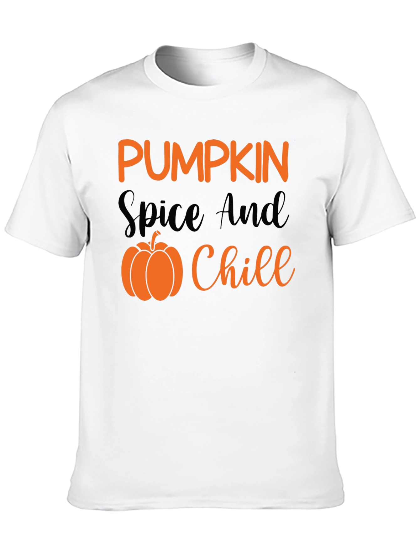 Pumpkin Spice & Chill Black T-Shirt