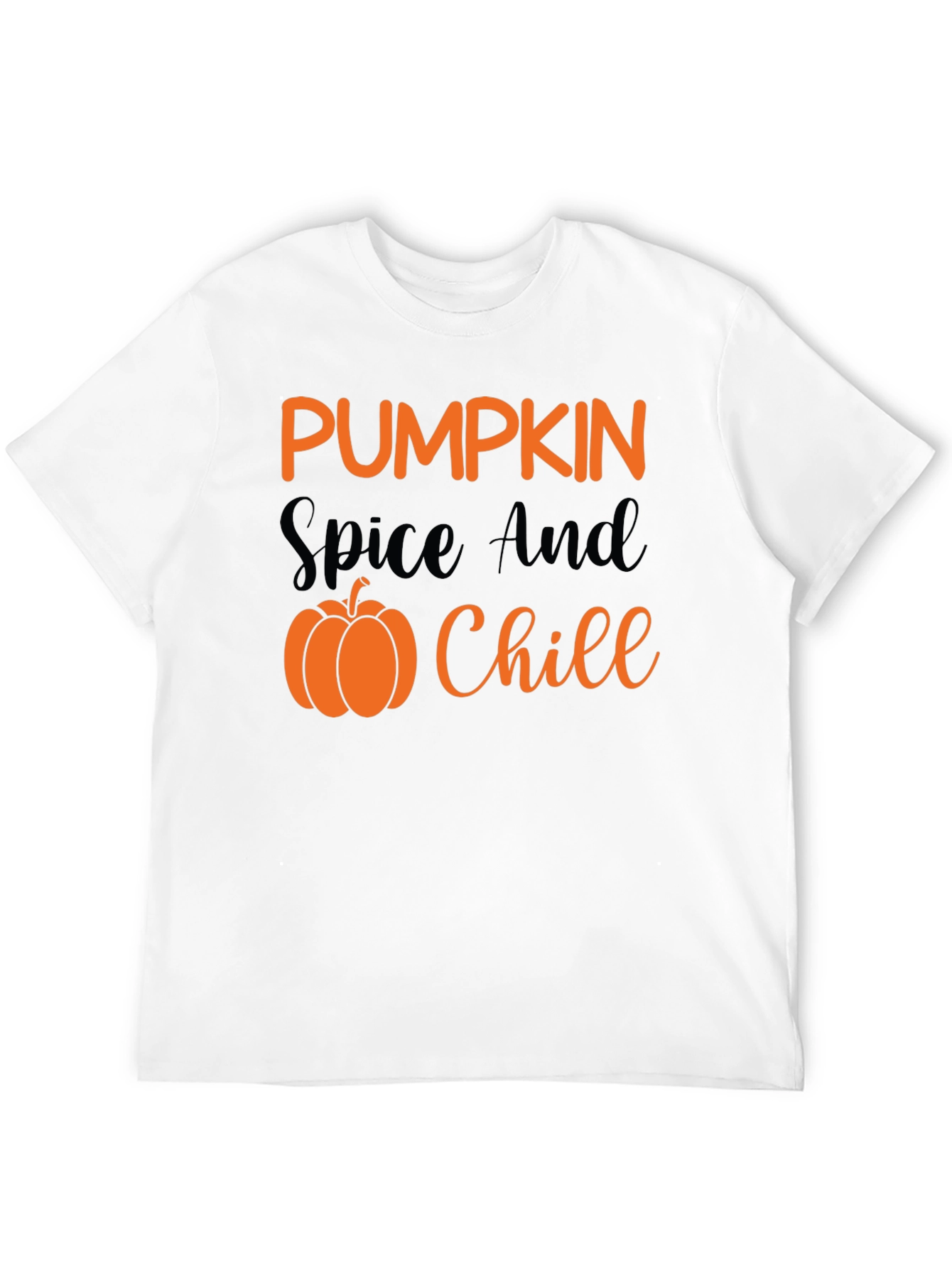 Pumpkin Spice & Chill Black T-Shirt