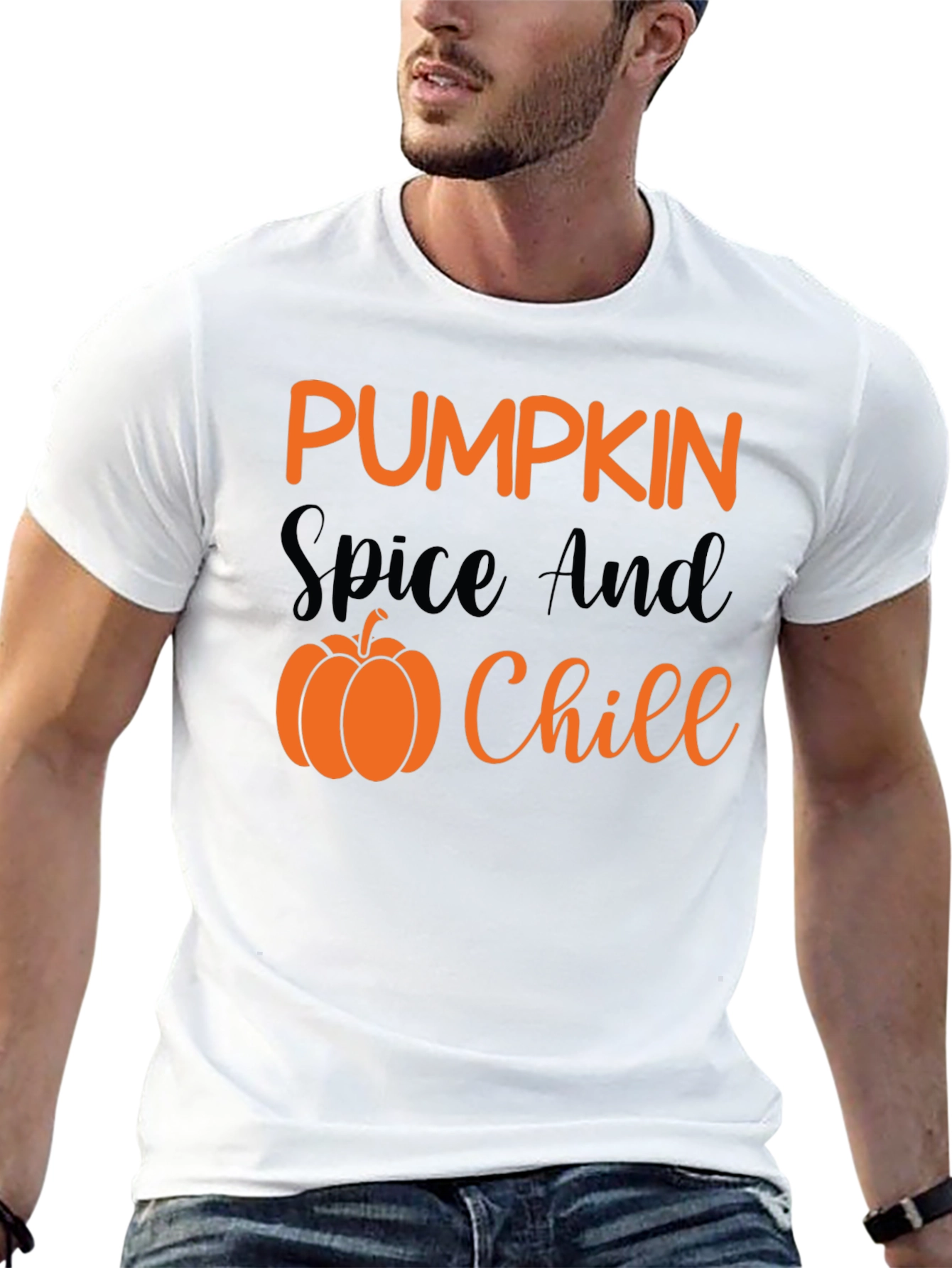 Pumpkin Spice & Chill Black T-Shirt