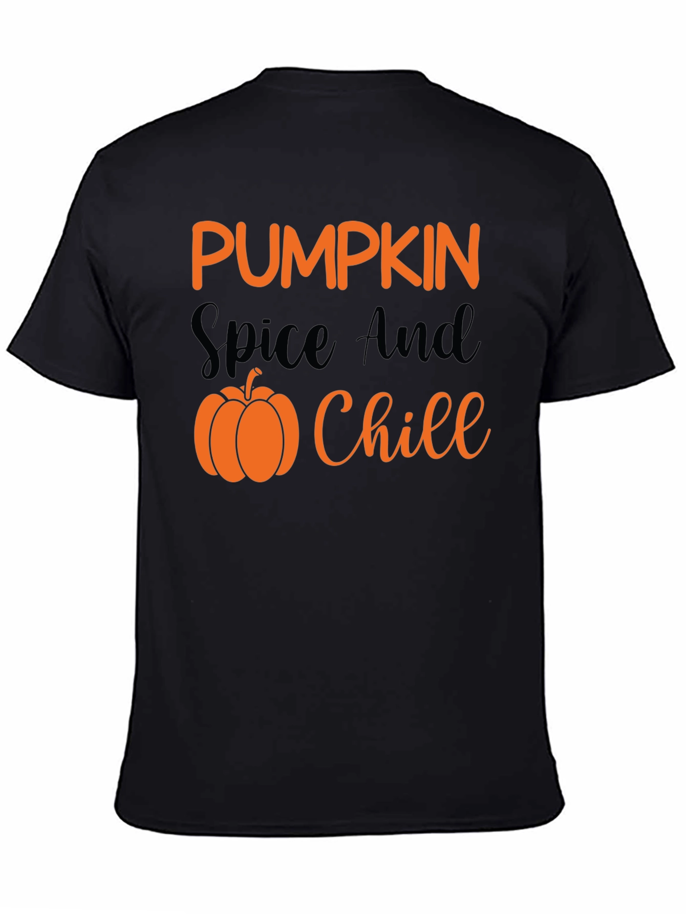 Pumpkin Spice & Chill Black T-Shirt