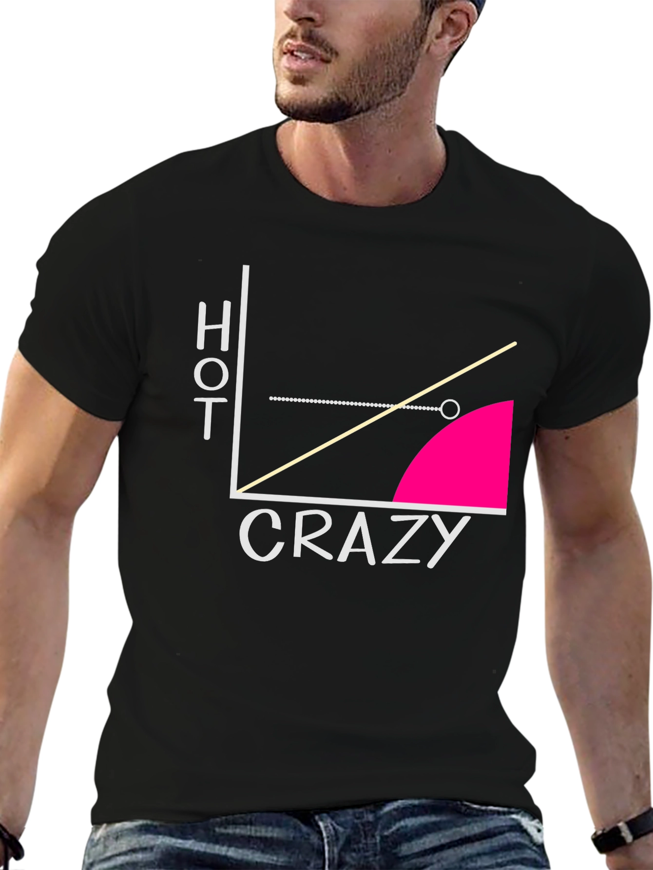 Hot Crazy Graph T-Shirt - Funny Mens Tee