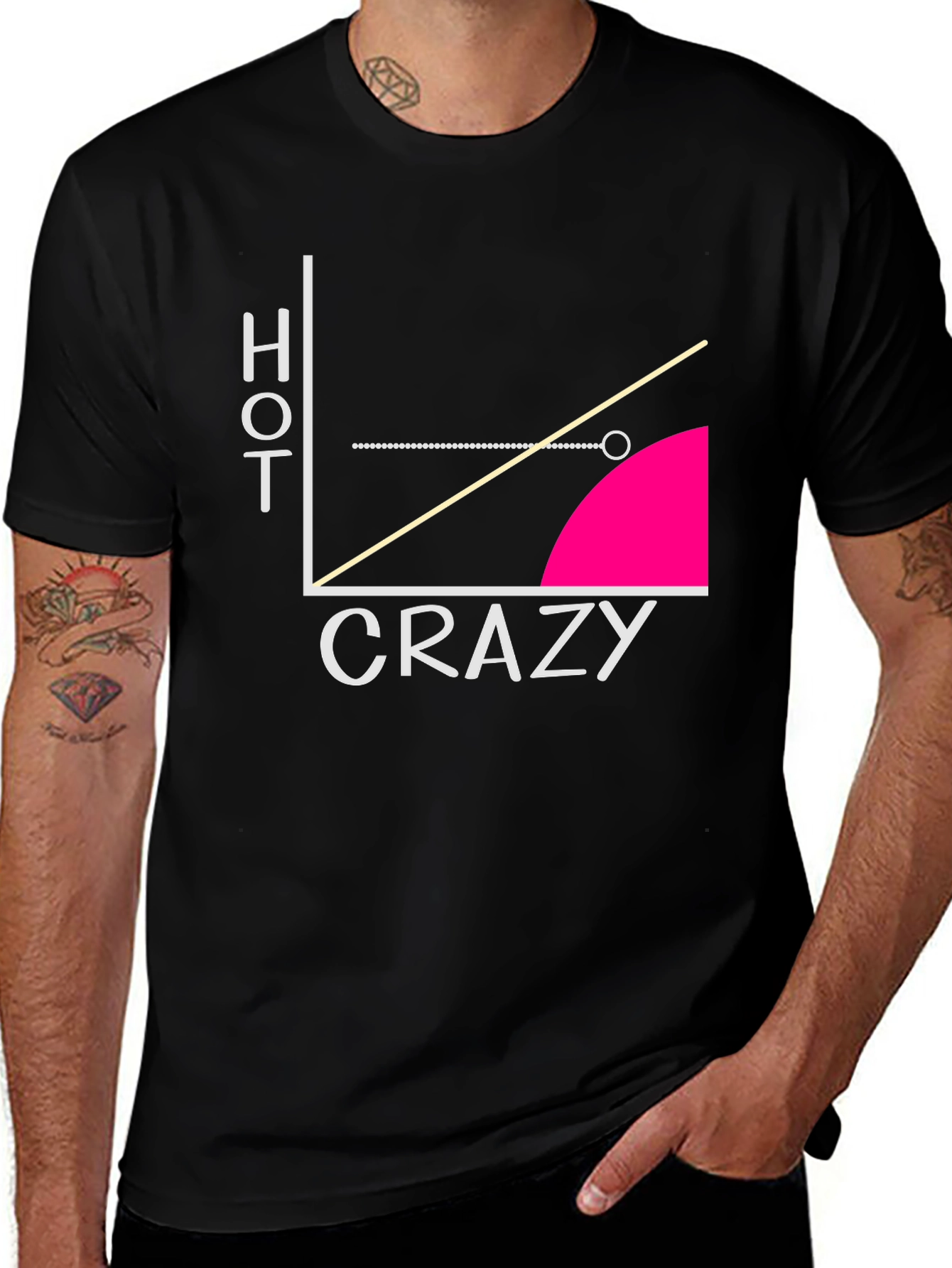 Hot Crazy Graph T-Shirt - Funny Mens Tee
