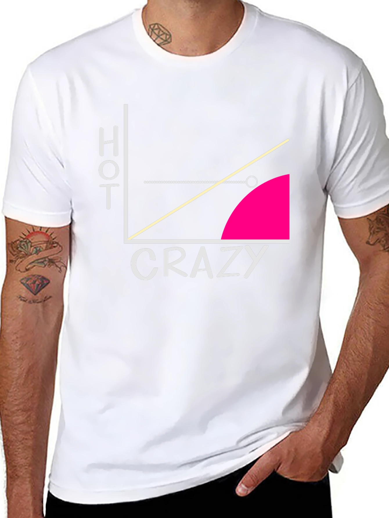 Hot Crazy Graph T-Shirt - Funny Mens Tee