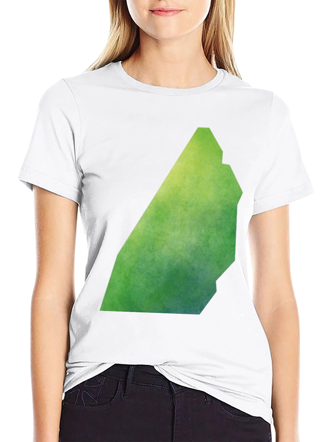 Abstract Green T-Shirt - Unique Graphic Tee