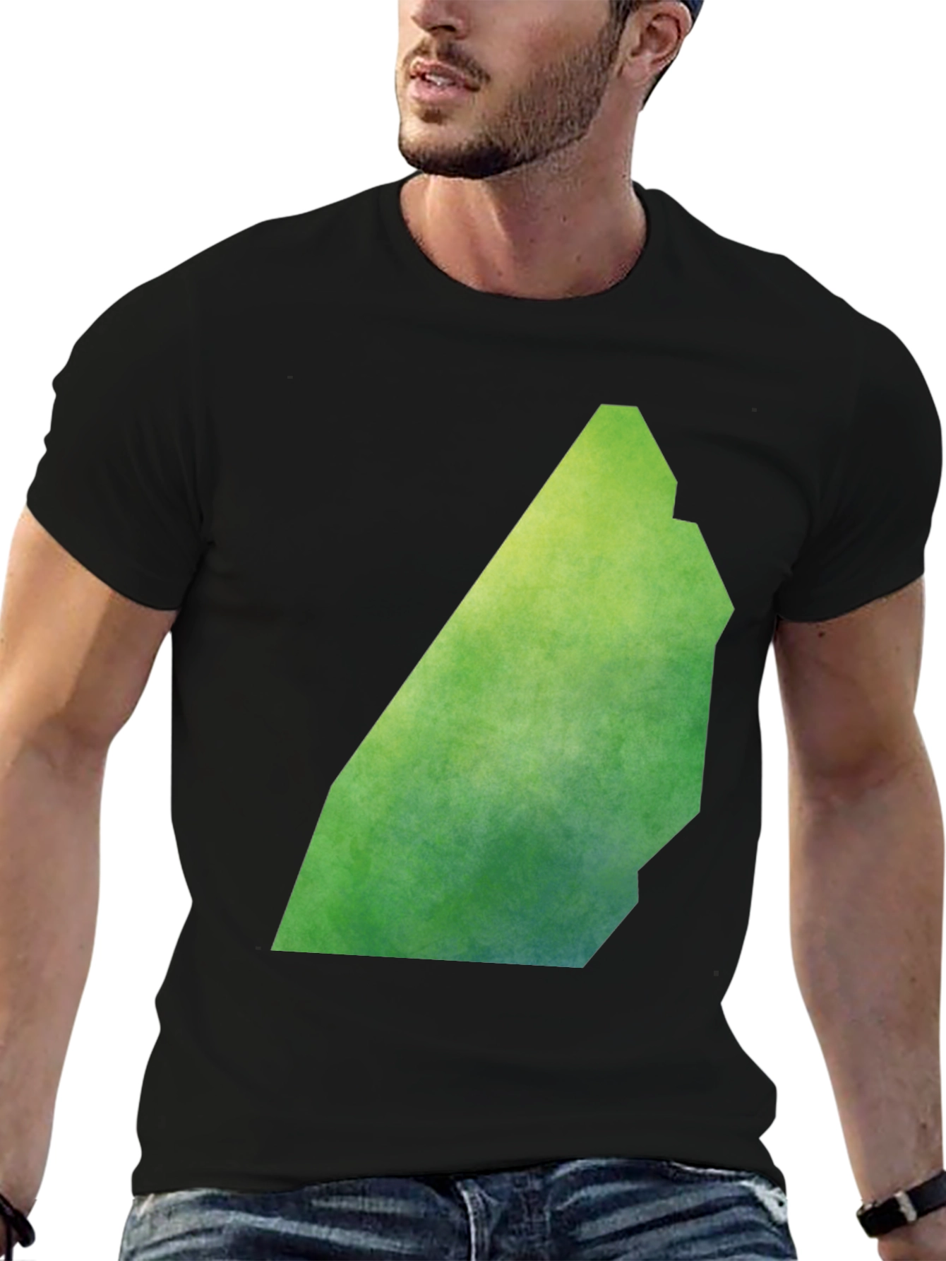 Abstract Green T-Shirt - Unique Graphic Tee
