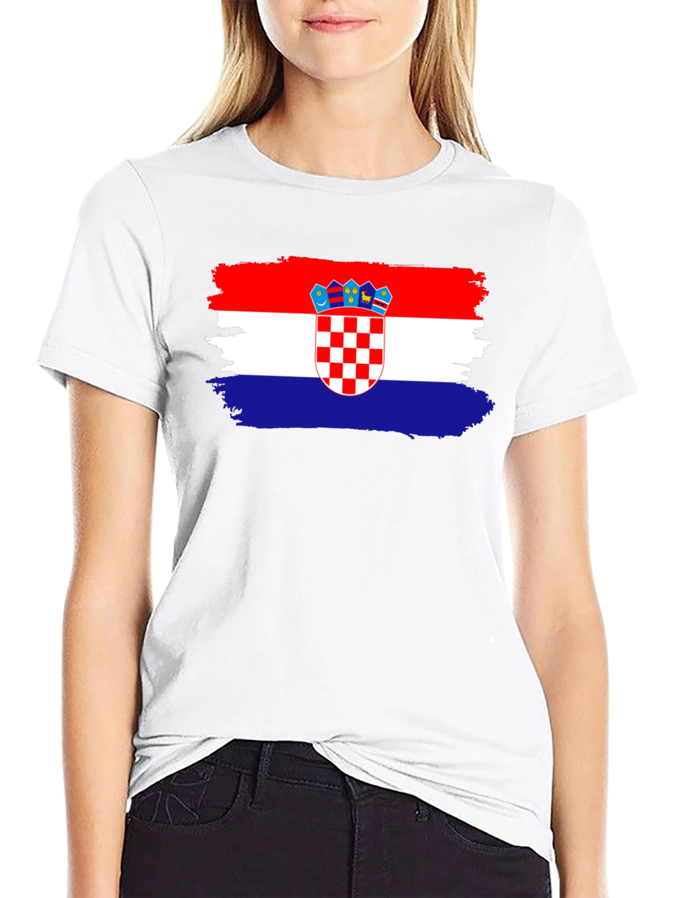 Croatian Flag T-Shirt - Black Cotton Tee