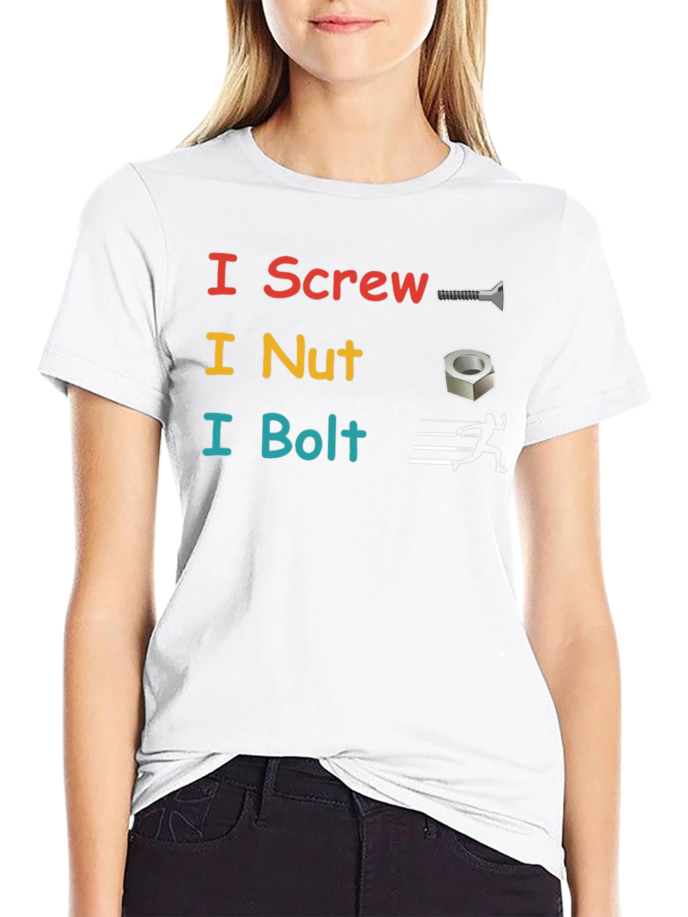 I Screw I Nut I Bolt Black T-Shirt