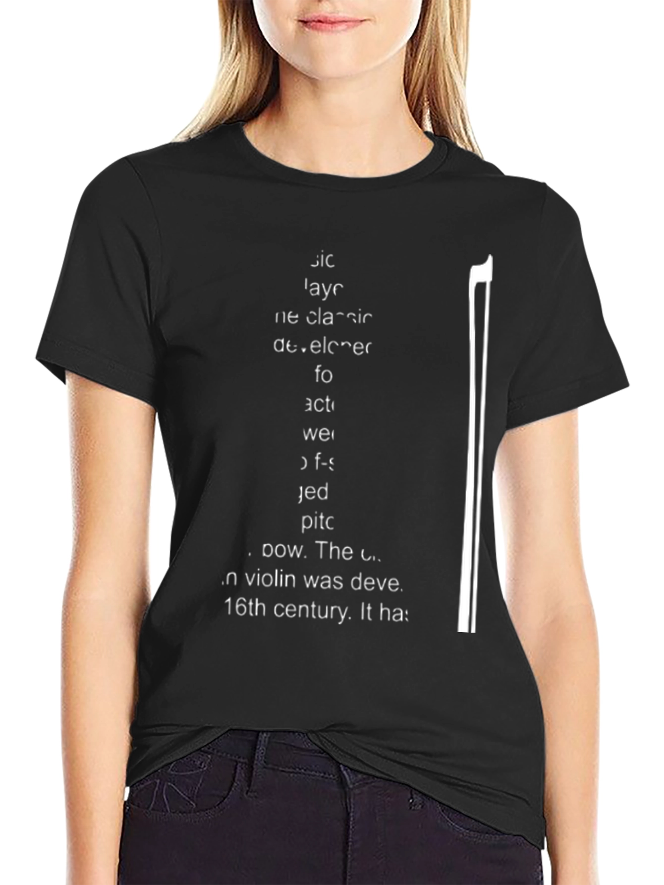 Musician Graphic Tee - Black Cotton T-Shirt