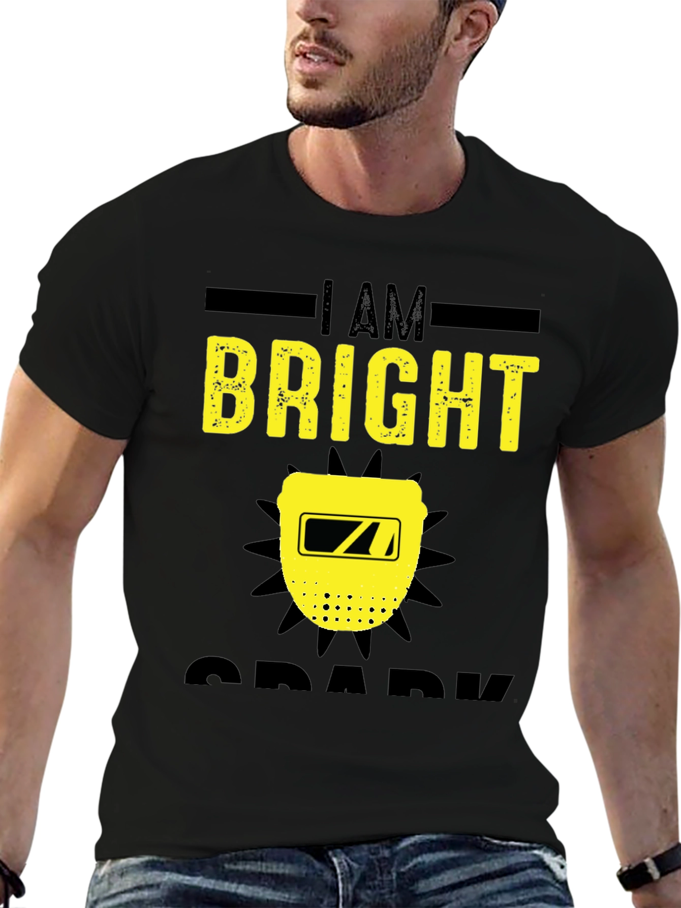 Bright Spark Welder T-Shirt - Black