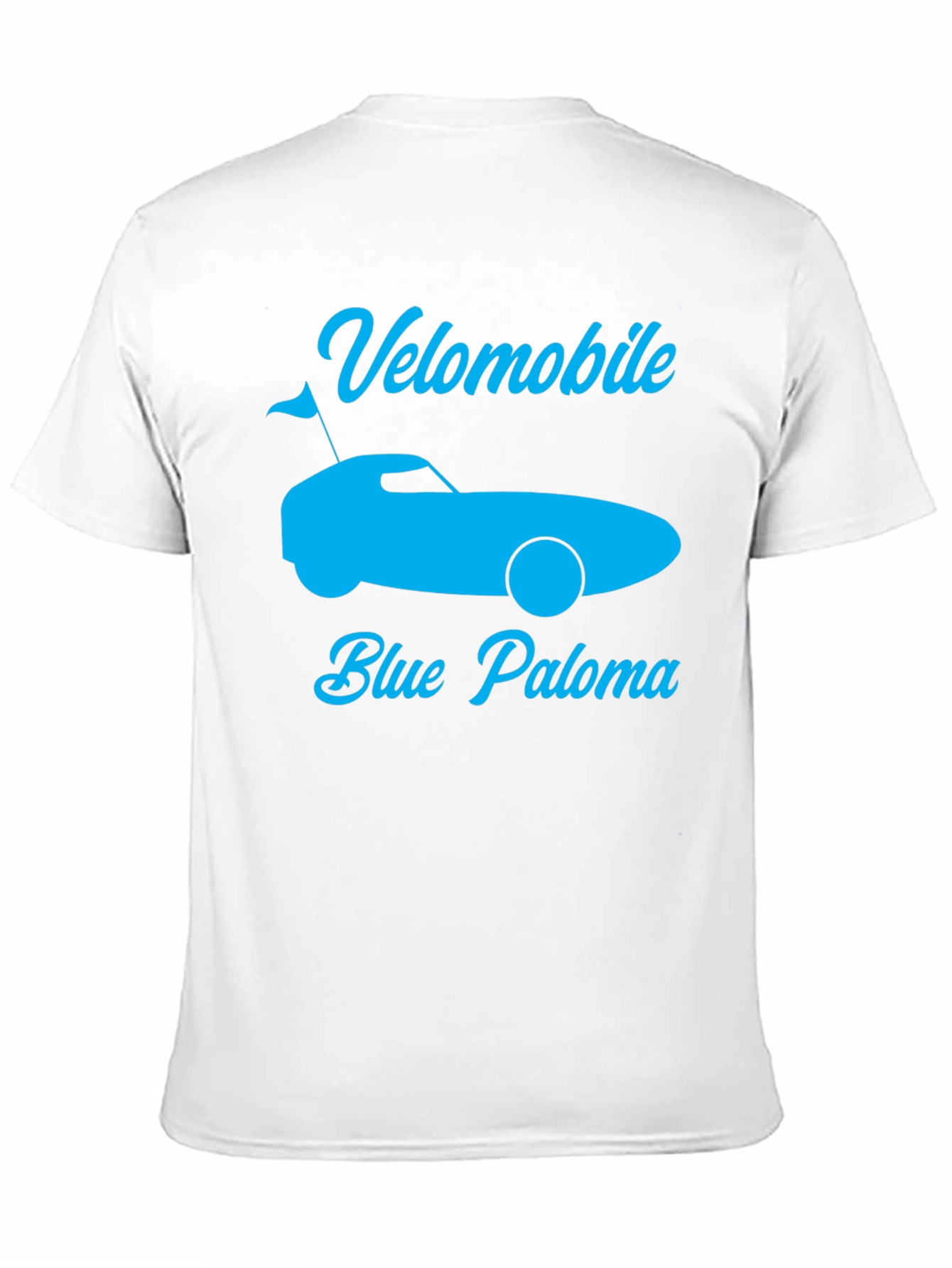 Velomobile Blue Paloma Graphic Tee - Black Cotton T-Shirt