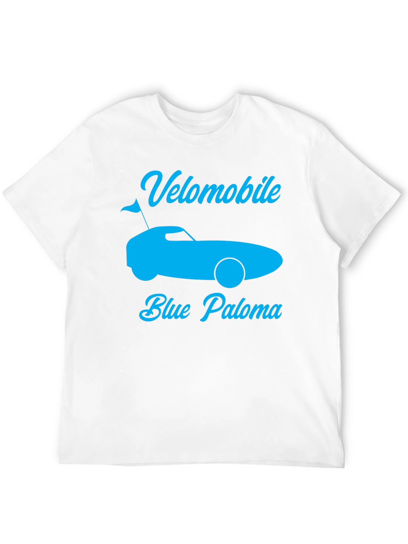 Velomobile Blue Paloma Graphic Tee - Black Cotton T-Shirt