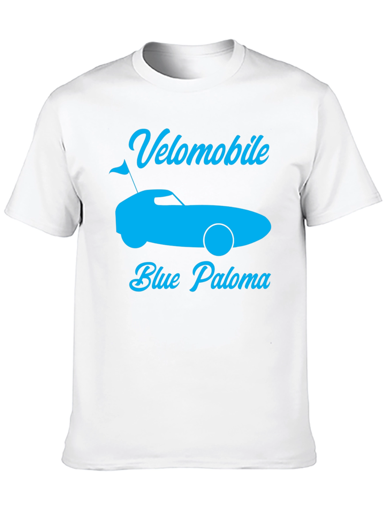 Velomobile Blue Paloma Graphic Tee - Black Cotton T-Shirt