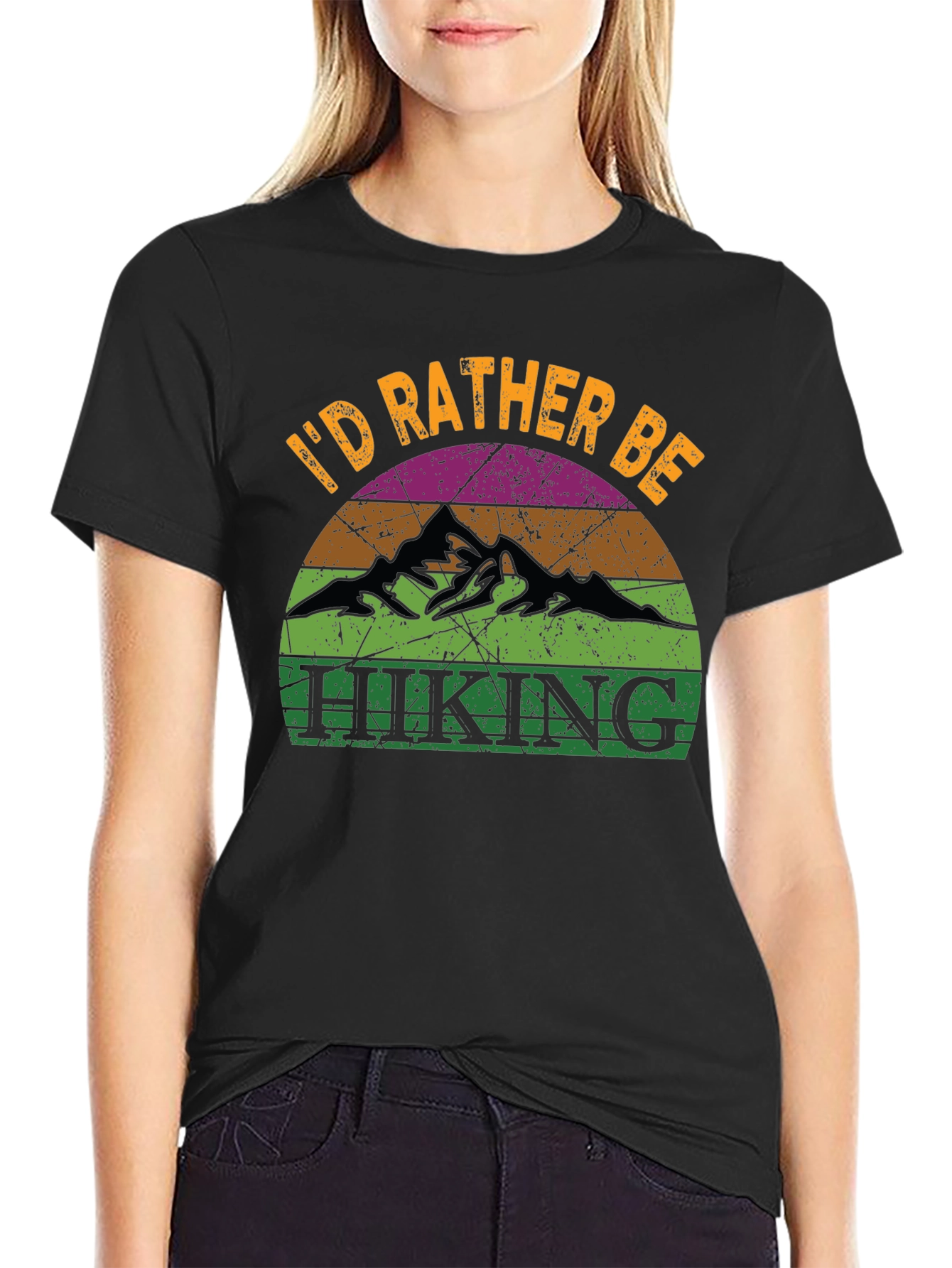 Id Rather Be Hiking Graphic T-Shirt