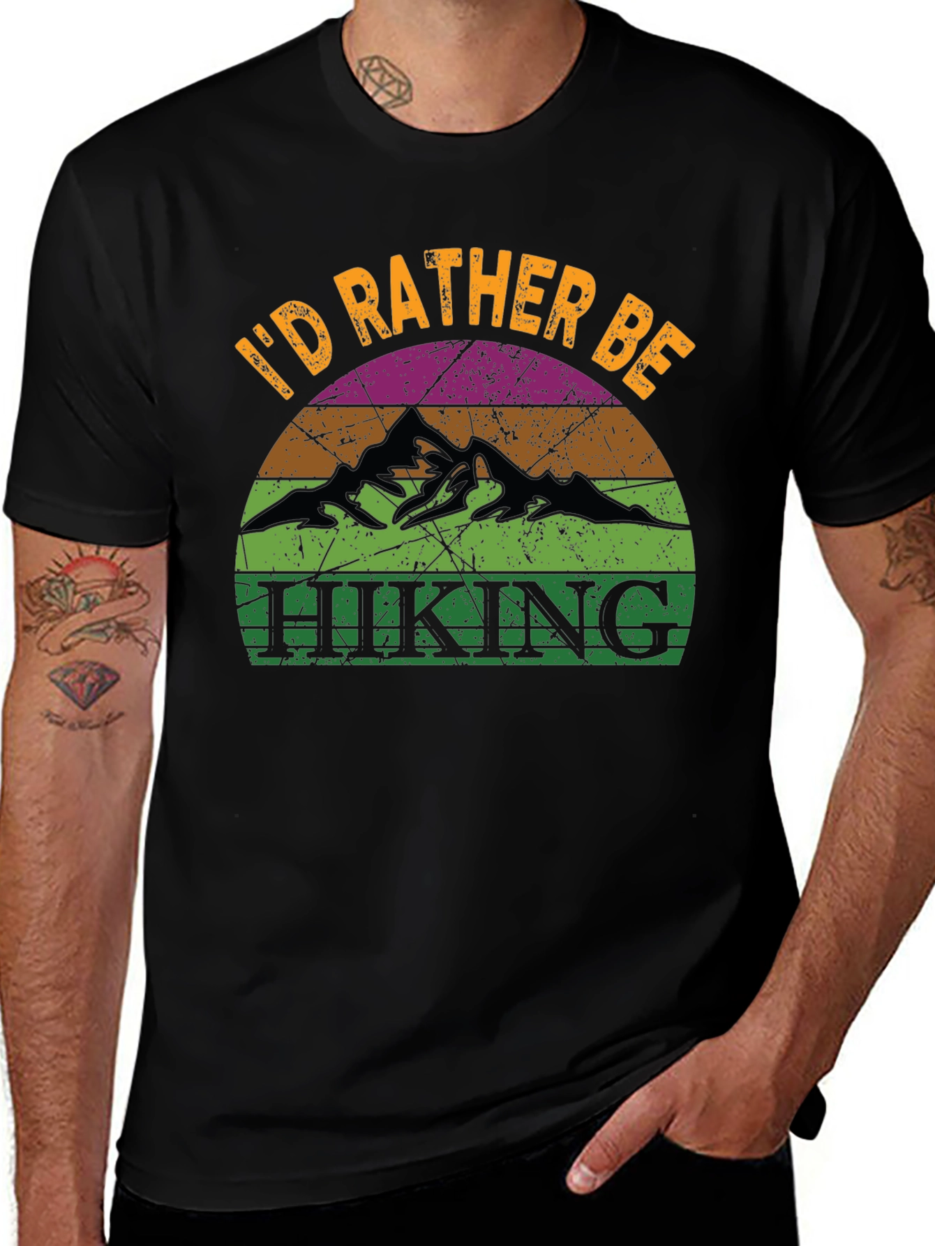Id Rather Be Hiking Graphic T-Shirt