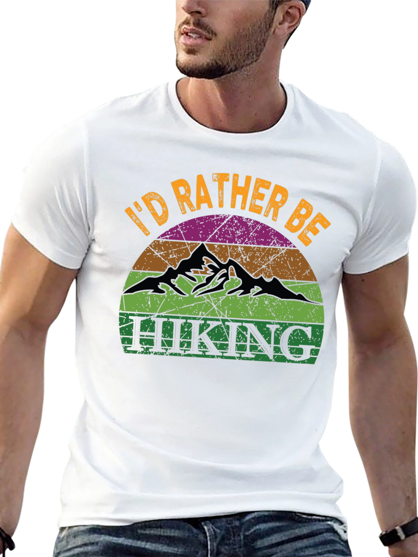 Id Rather Be Hiking Graphic T-Shirt