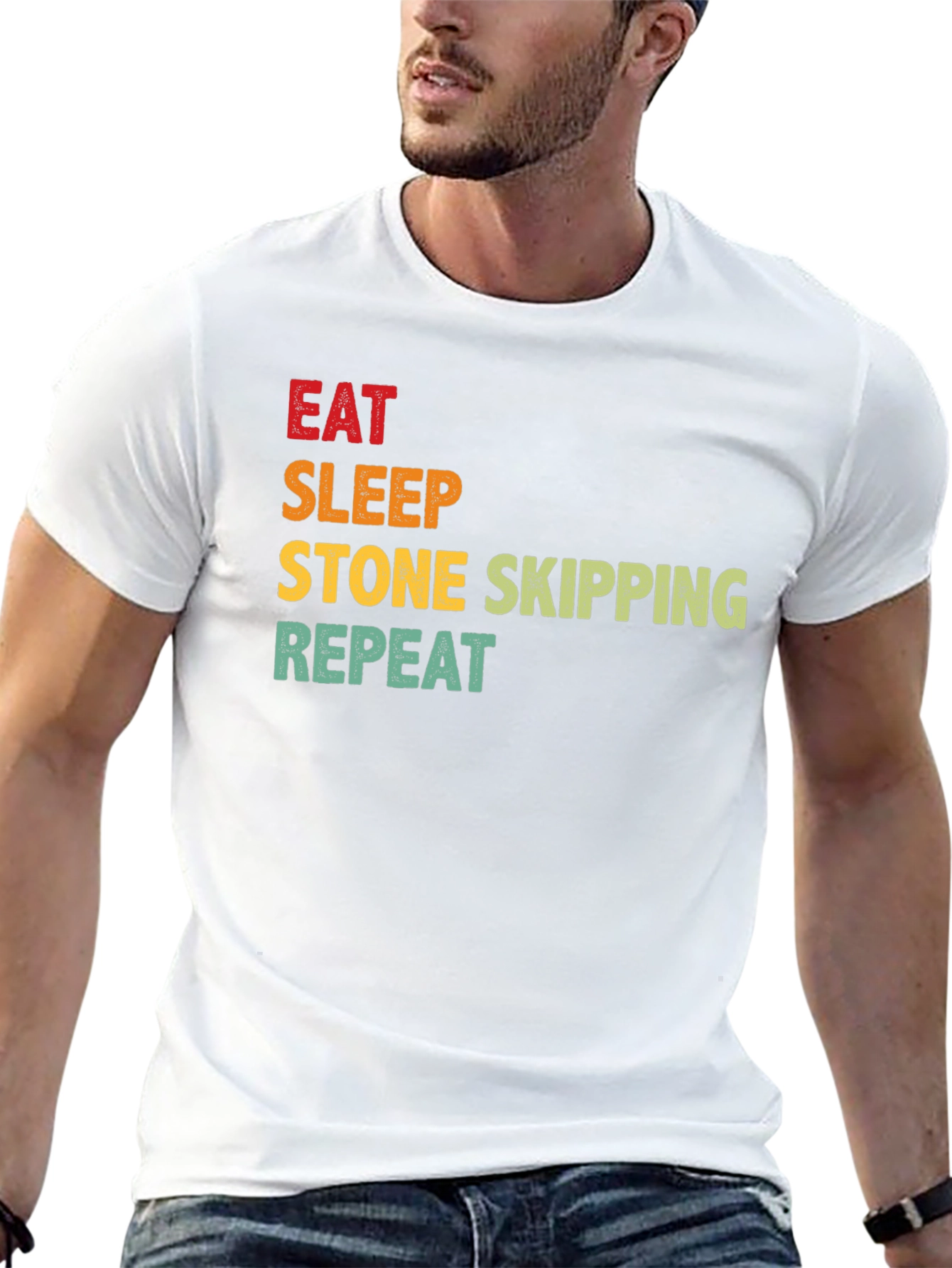 Eat Sleep Stone Skipping Repeat T-Shirt