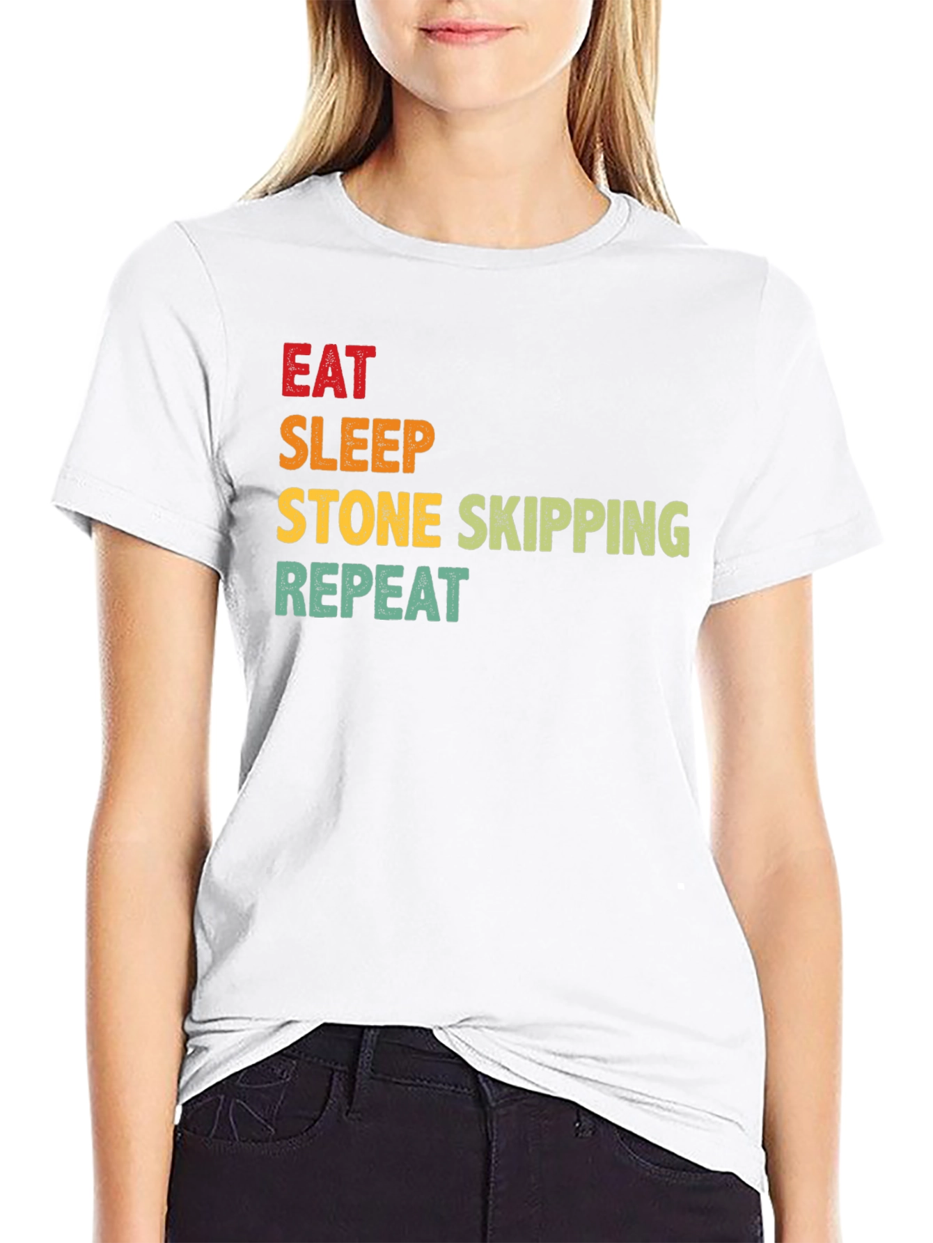 Eat Sleep Stone Skipping Repeat T-Shirt