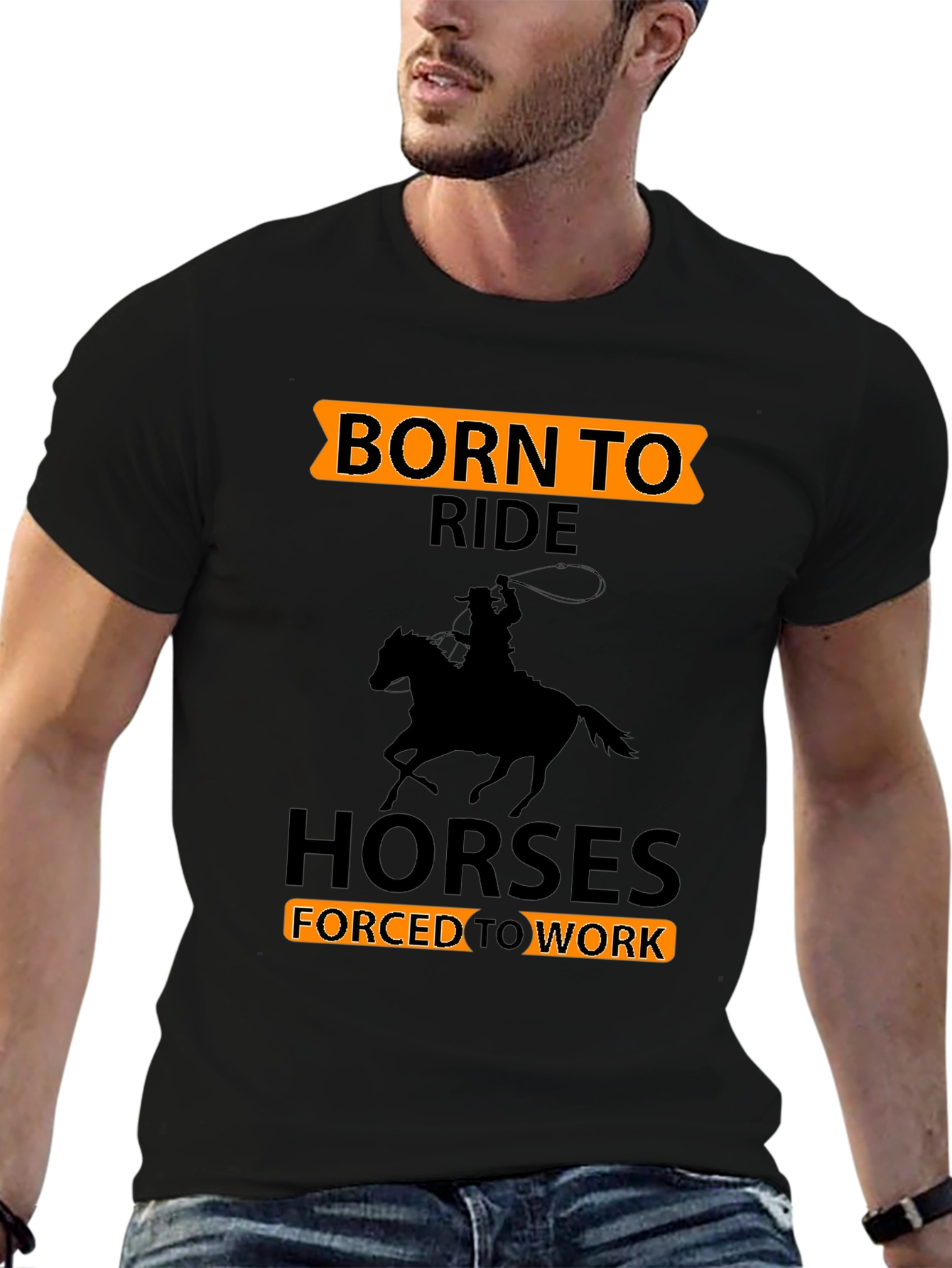 Born to Ride Horses Graphic Tee