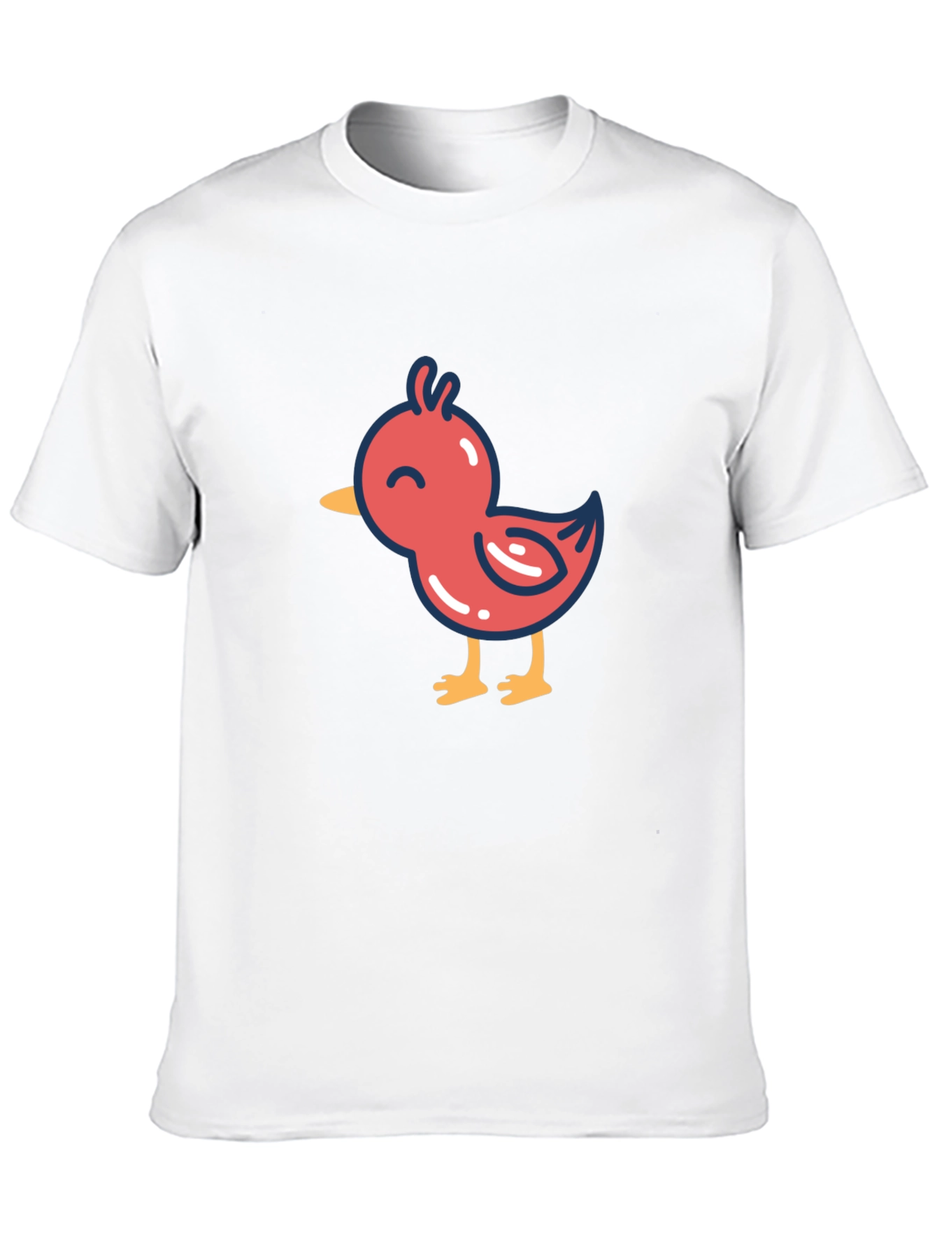 Cute Cartoon Chick Graphic T-Shirt - Black
