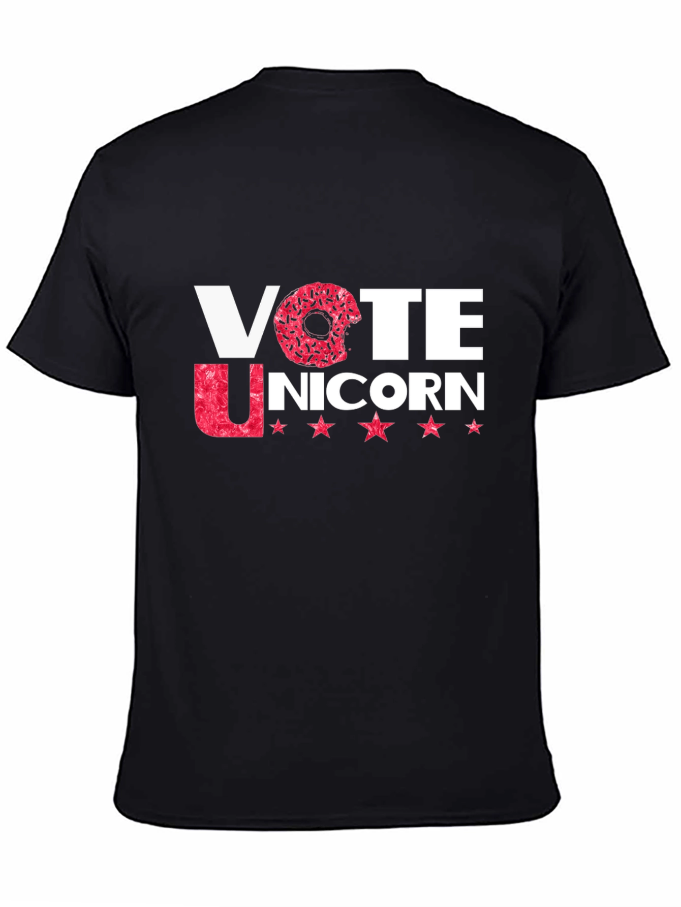 Vote Unicorn Black Crew Neck T-Shirt