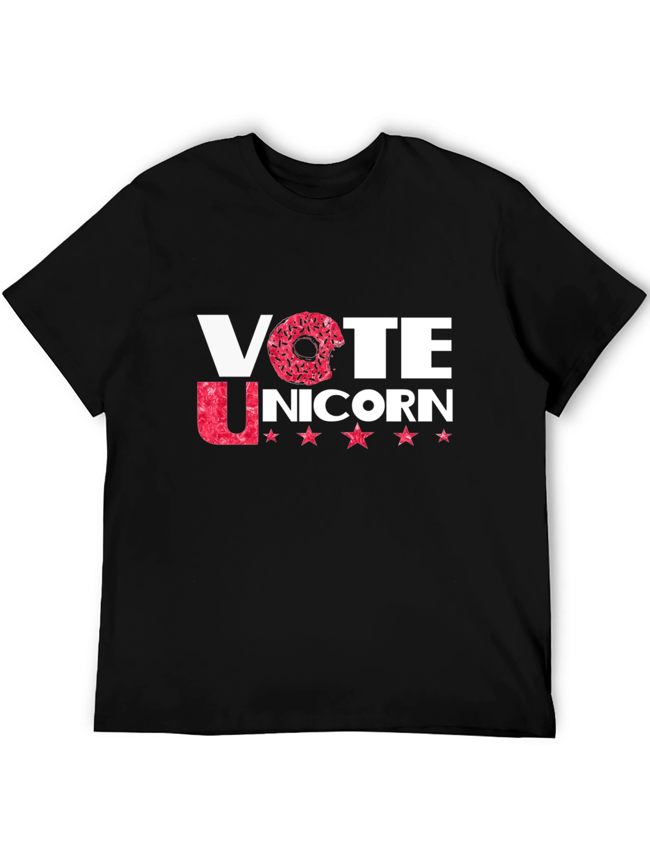 Vote Unicorn Black Crew Neck T-Shirt