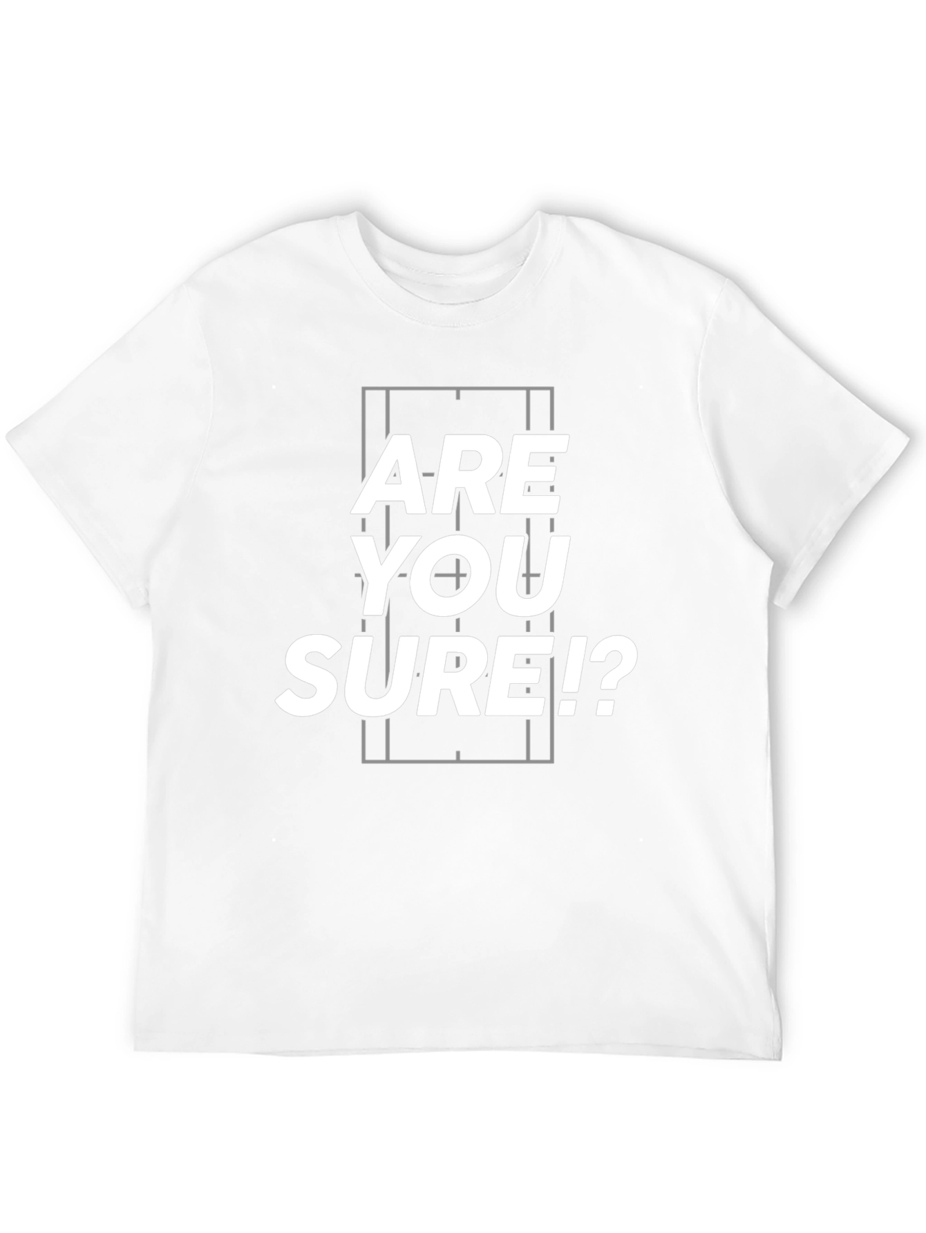 Are You Sure!? Black Graphic Tee Shirt