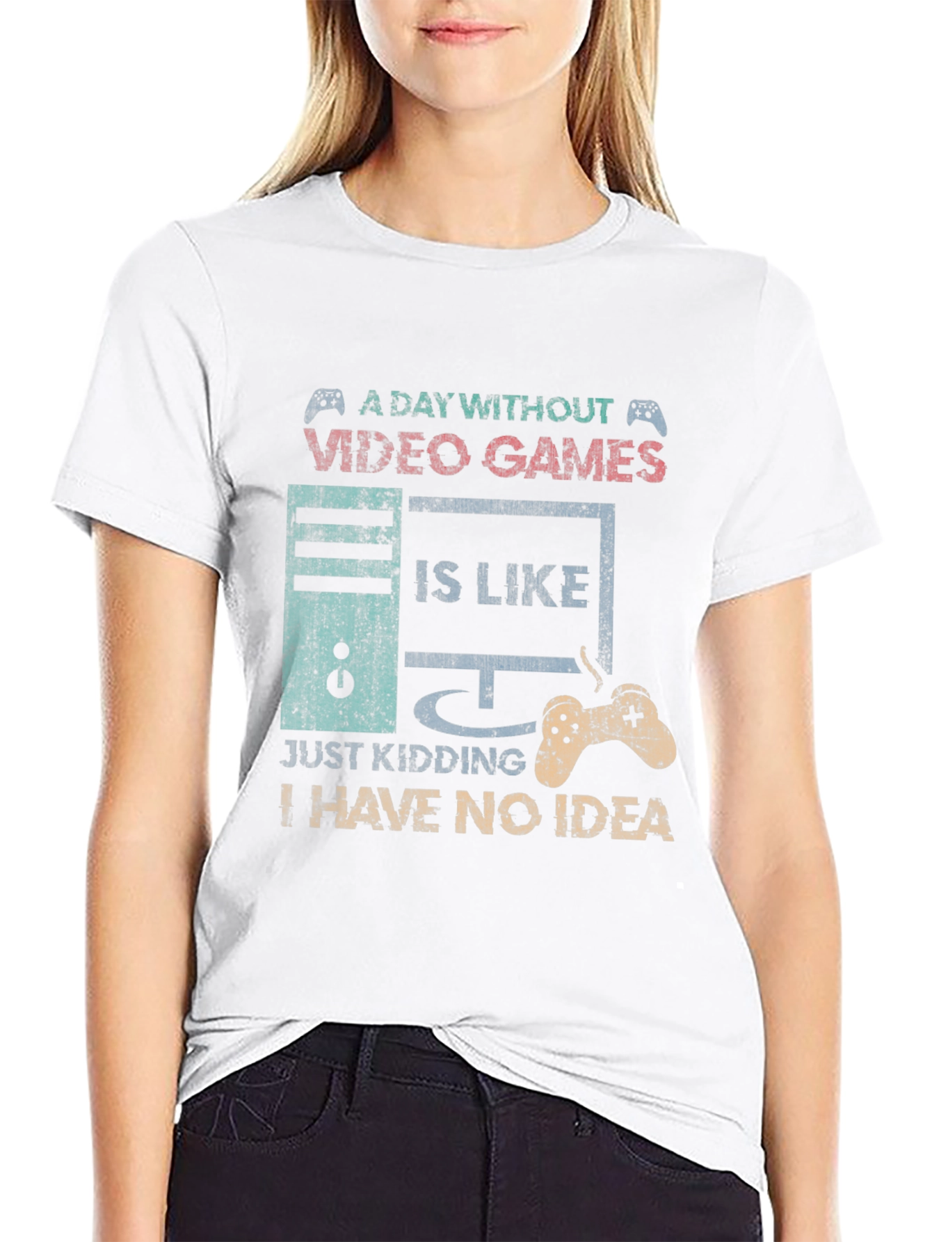 Funny Gamer T-Shirt - A Day Without Video Games