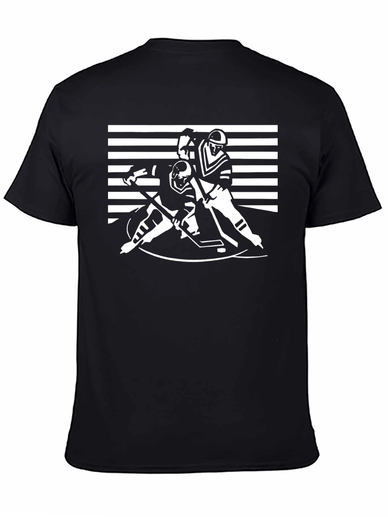 Hockey Players Graphic T-Shirt - Black