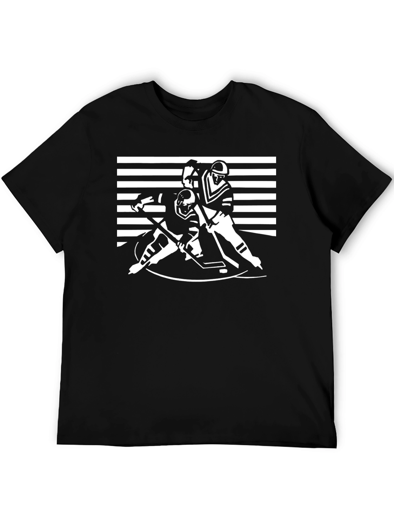 Hockey Players Graphic T-Shirt - Black