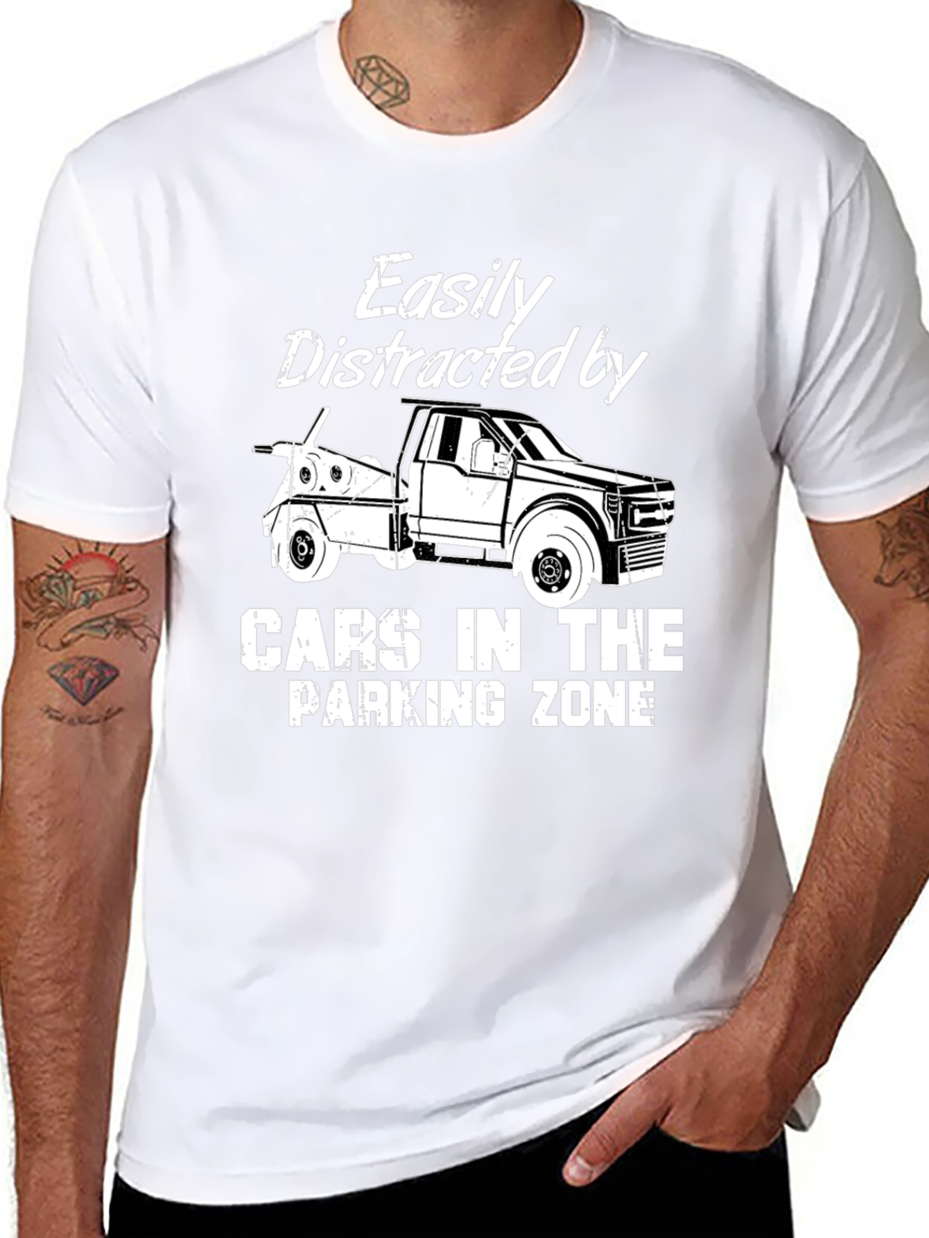 Easily Distracted Tow Truck T-Shirt