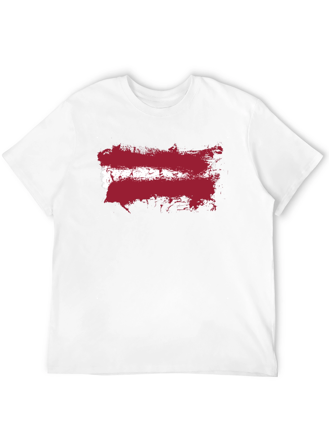 Latvia Flag T-Shirt - Grunge Style Black Tee